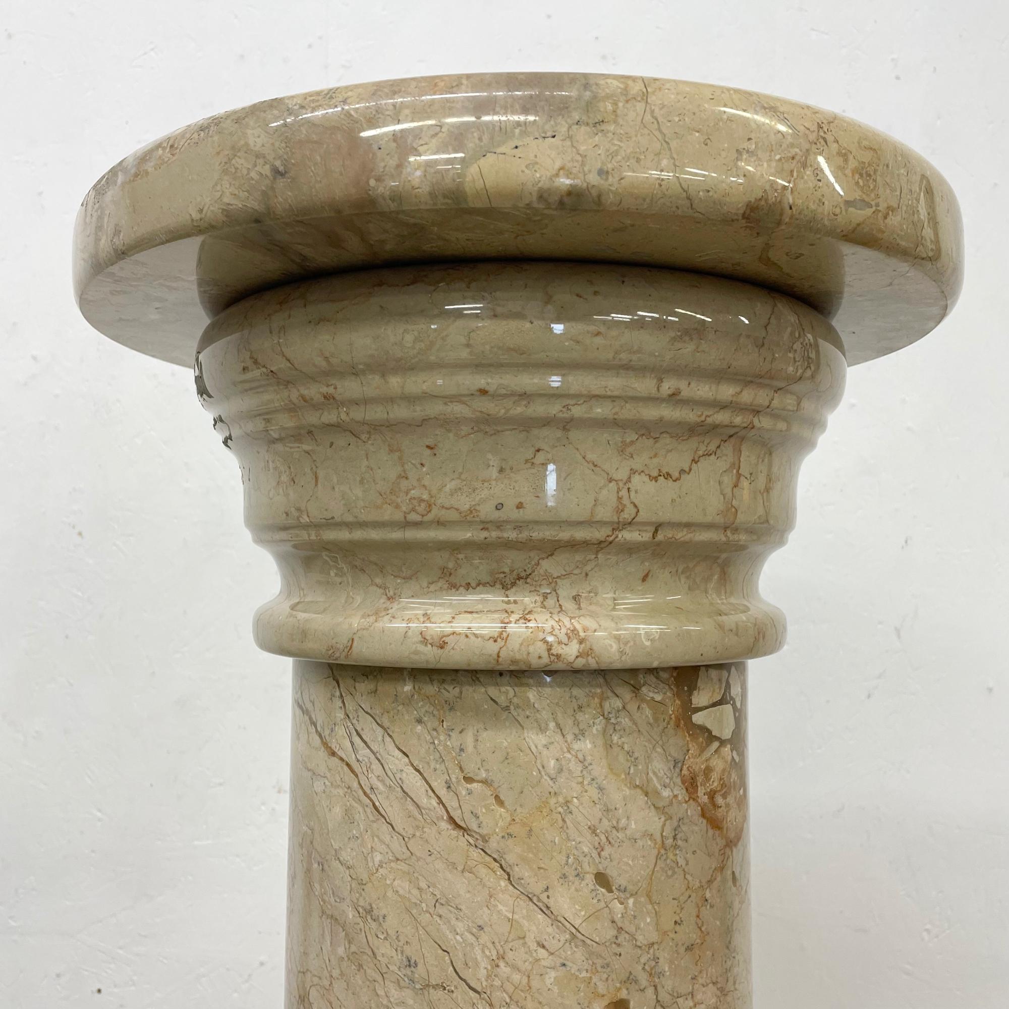 Modern 1980s Postmodern Elegant Polished Marble Column Pedestal Maitland Smith 