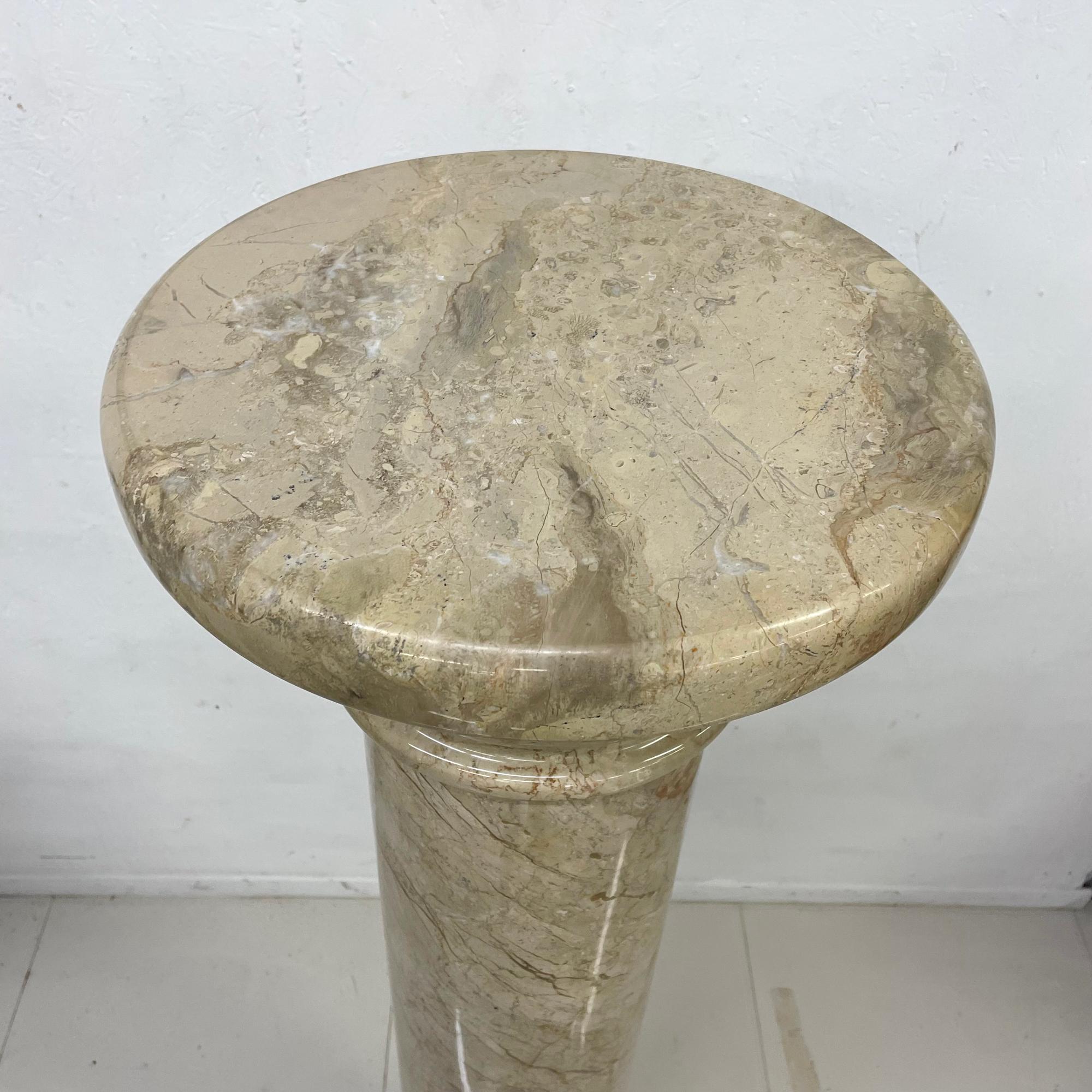 Philippine 1980s Postmodern Elegant Polished Marble Column Pedestal Maitland Smith 