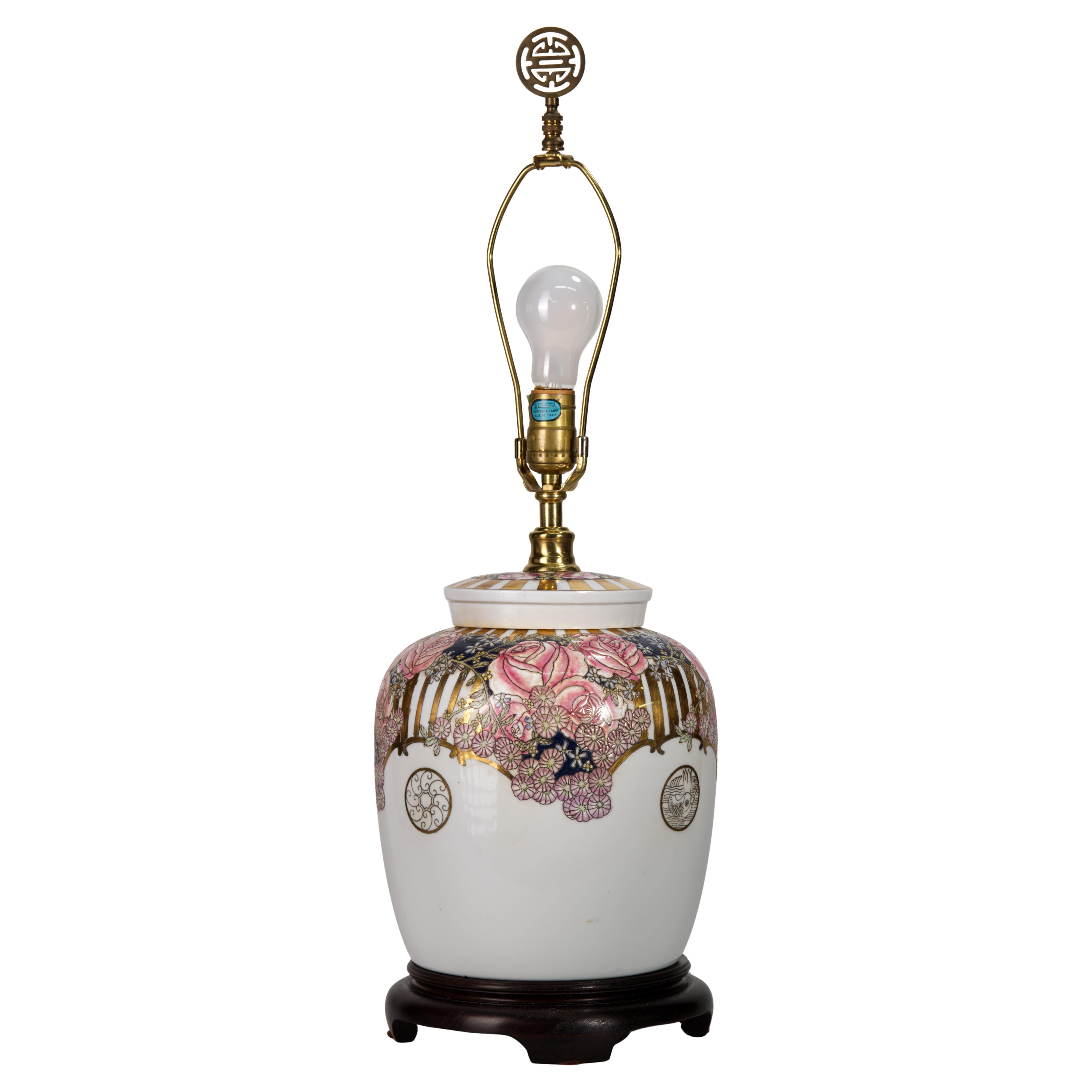 Lampada da tavolo Ginger Jar di Maitland Smith in porcellana a cineserie