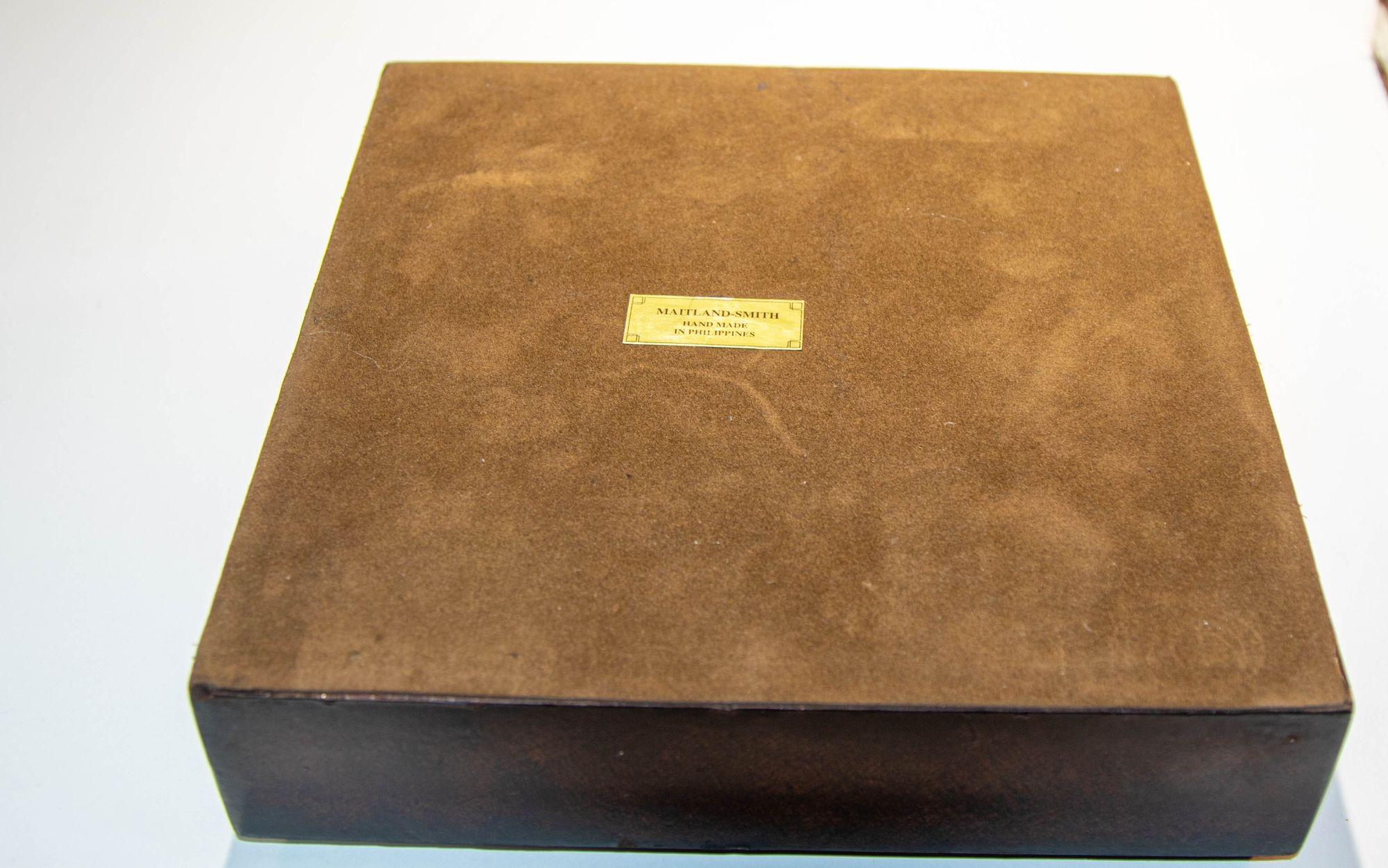 Maitland Smith Caja postmoderna de piel de cebra Años 80 en venta 1
