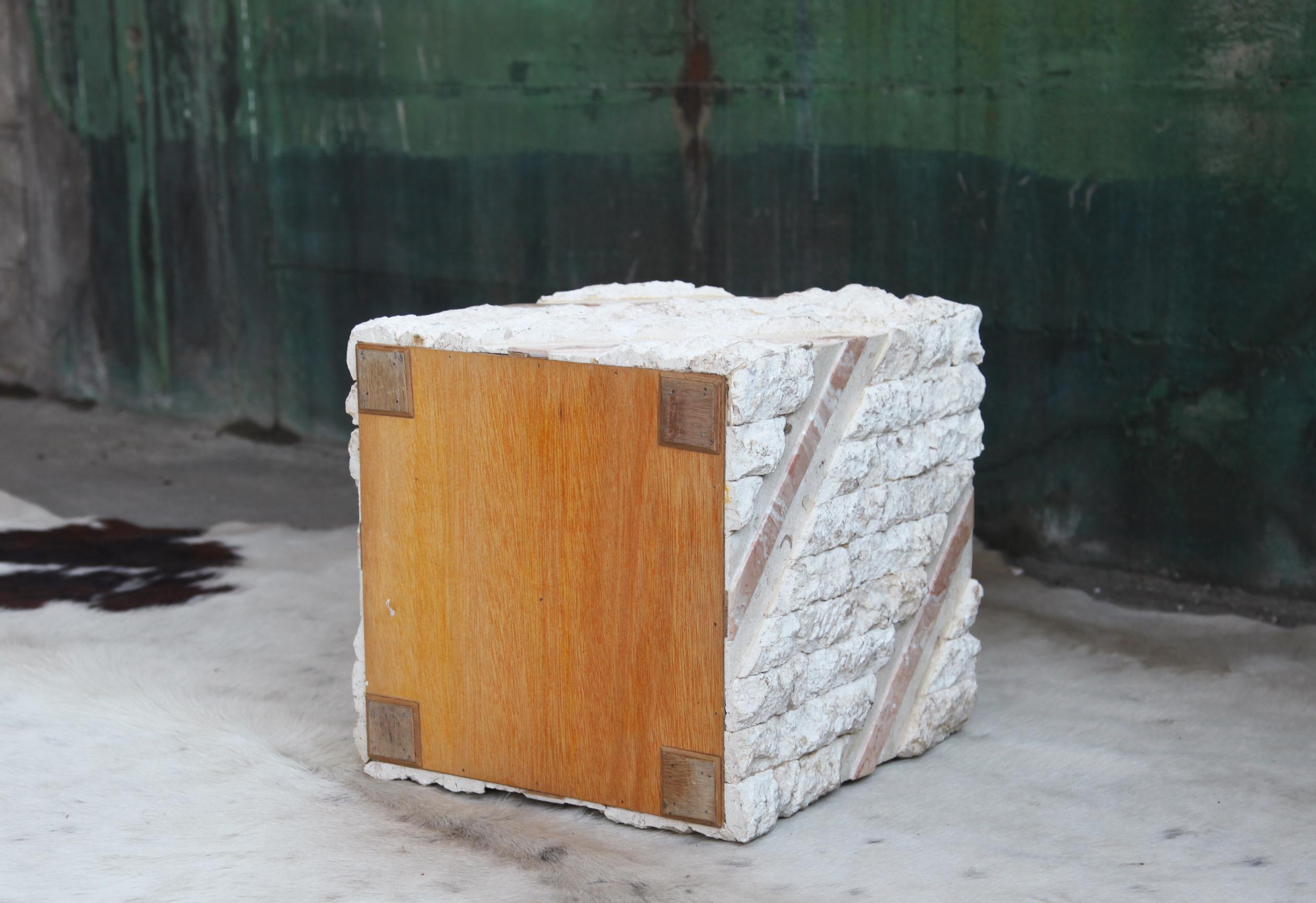 Maitland Smith Postmodern Tessellated Stone Inlaid Travertine and Marble Coffee For Sale 2