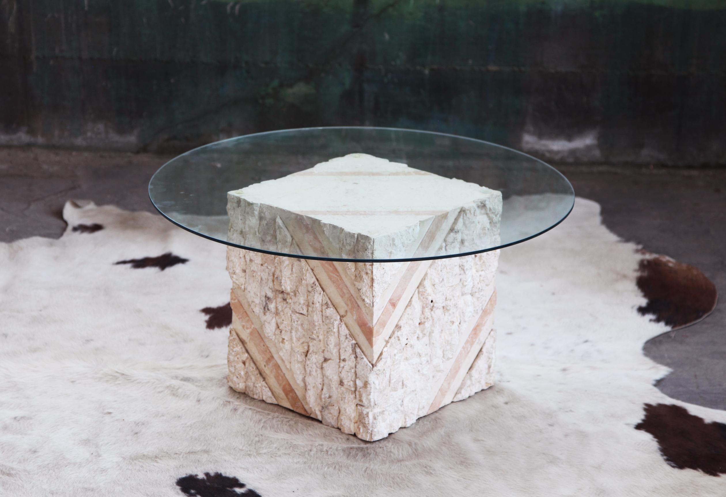 post modern stone coffee table
