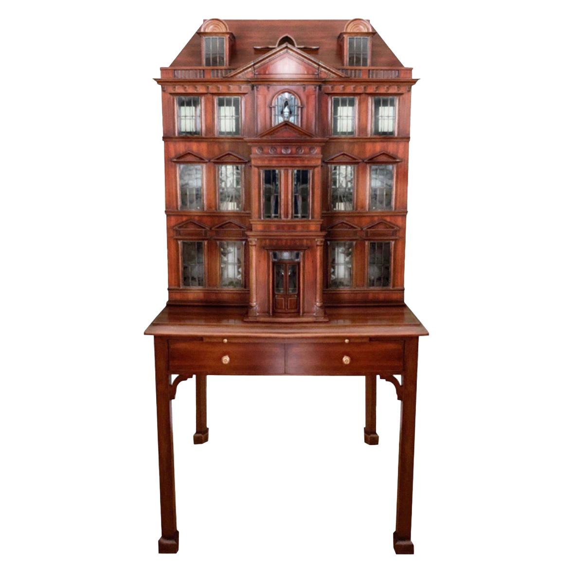 Maitland Smith Postmodern Victorian Dollhouse Illuminated Bar Cabinet Cupboard