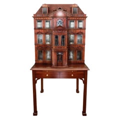 Maitland Smith Postmodernes Viktorianisches Puppenhaus Beleuchtetes Bar Kabinett Schrank