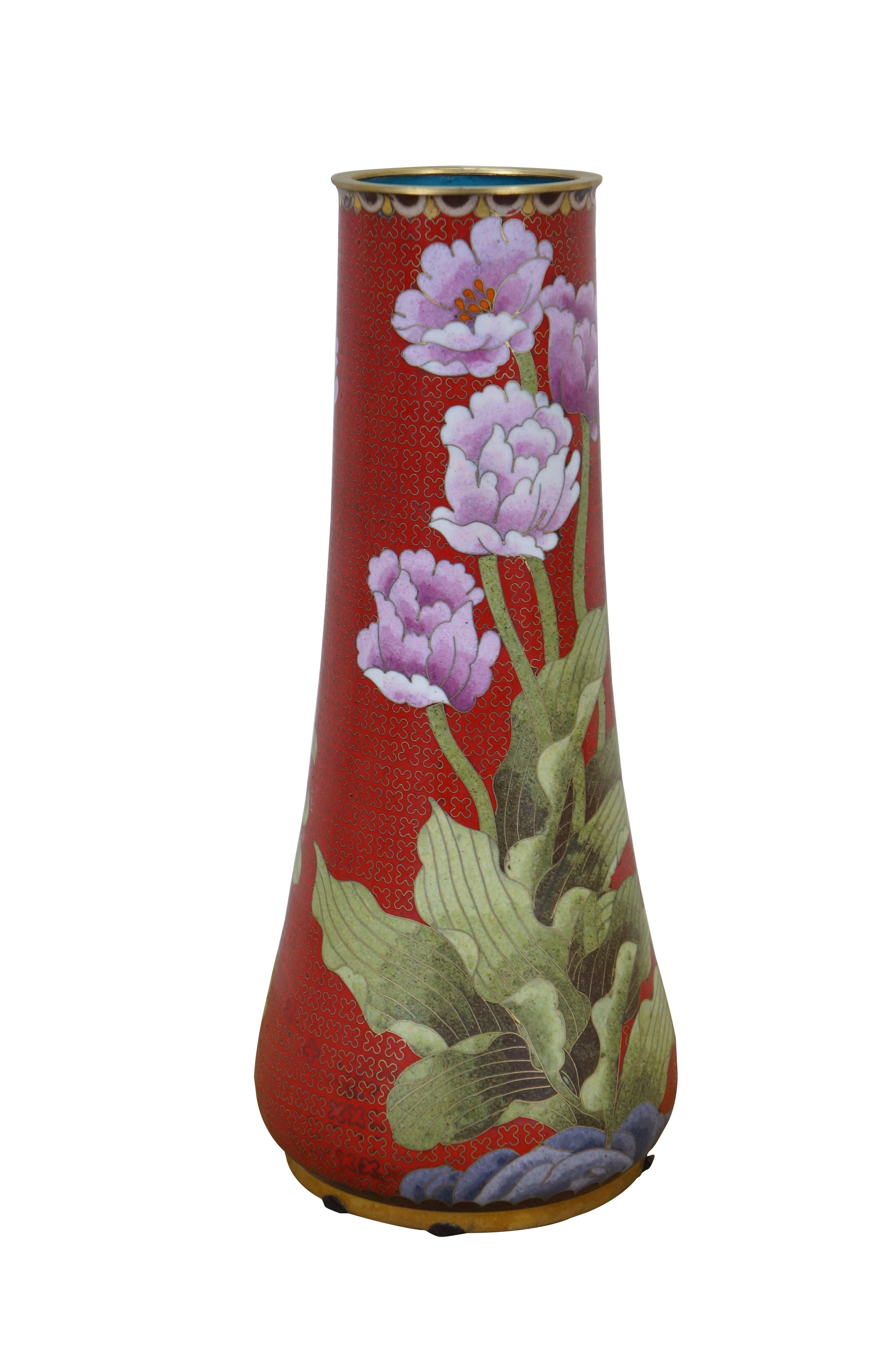 Cineserie Maitland Smith Vaso da camino cinese in cloisonne rosso, 12