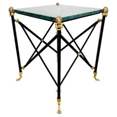 Table d'appoint en marbre vert-de-gris de style campagne de Maitland Smith Regency 