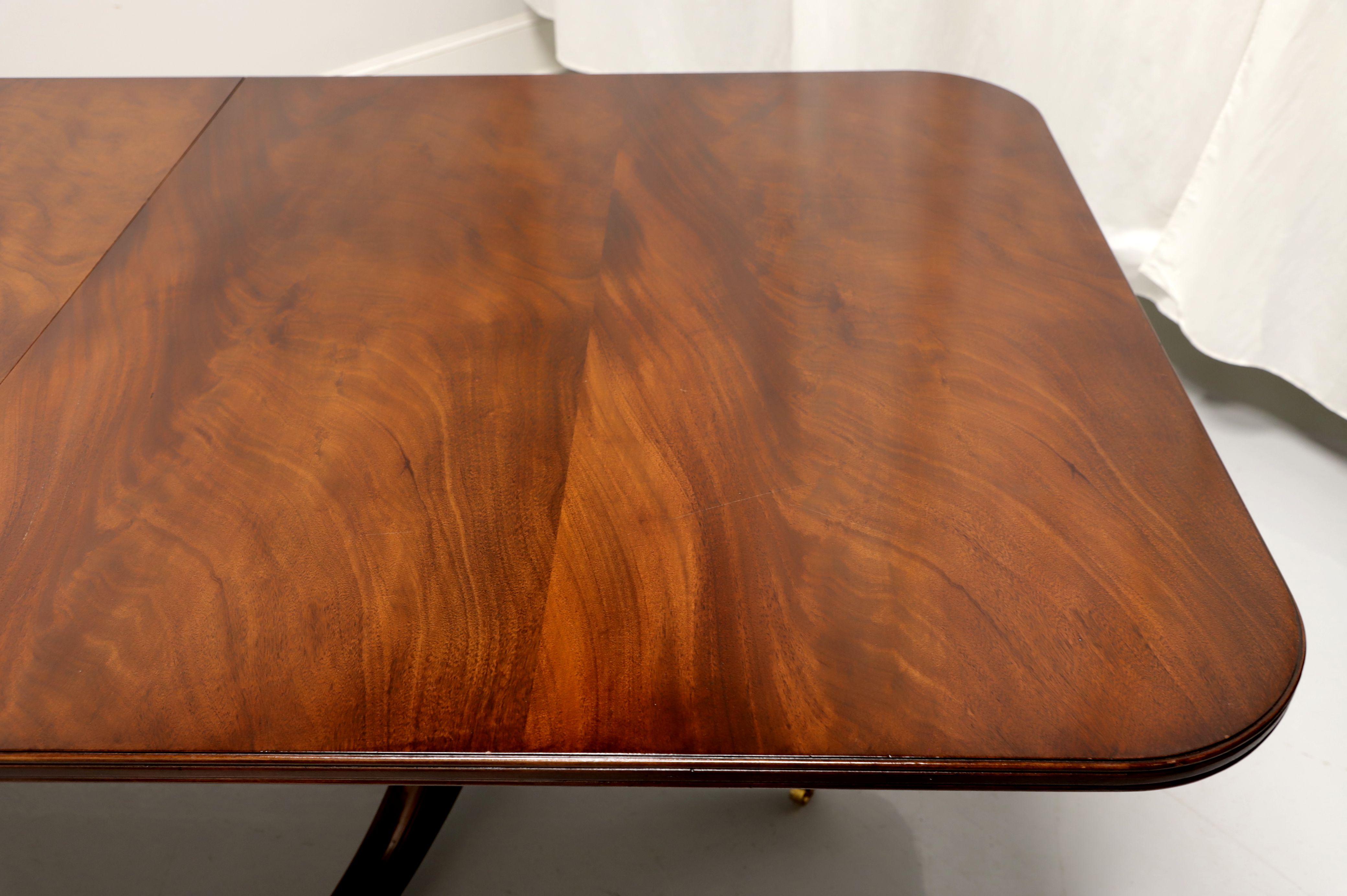MAITLAND SMITH Regency Flame Mahogany Double Pedestal Dining Table 4