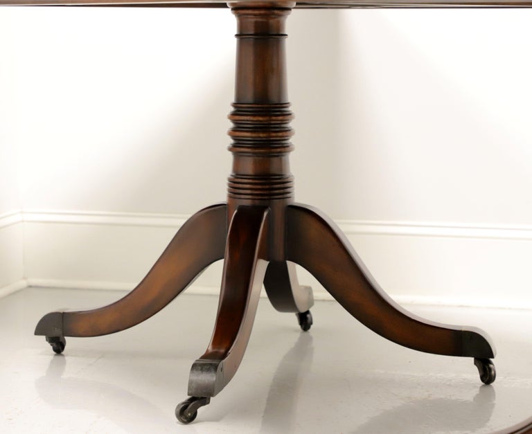 MAITLAND SMITH Regency Flame Mahogany Double Pedestal Dining Table For Sale 4