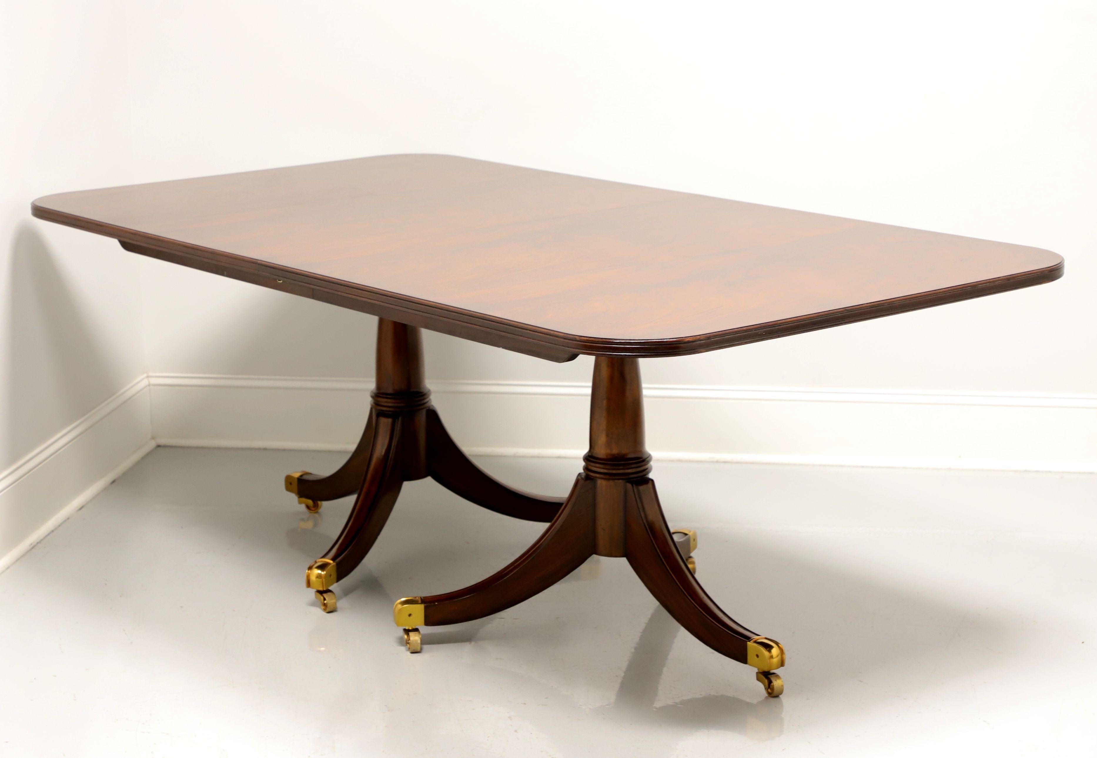 MAITLAND SMITH Regency Flame Mahogany Double Pedestal Dining Table 8