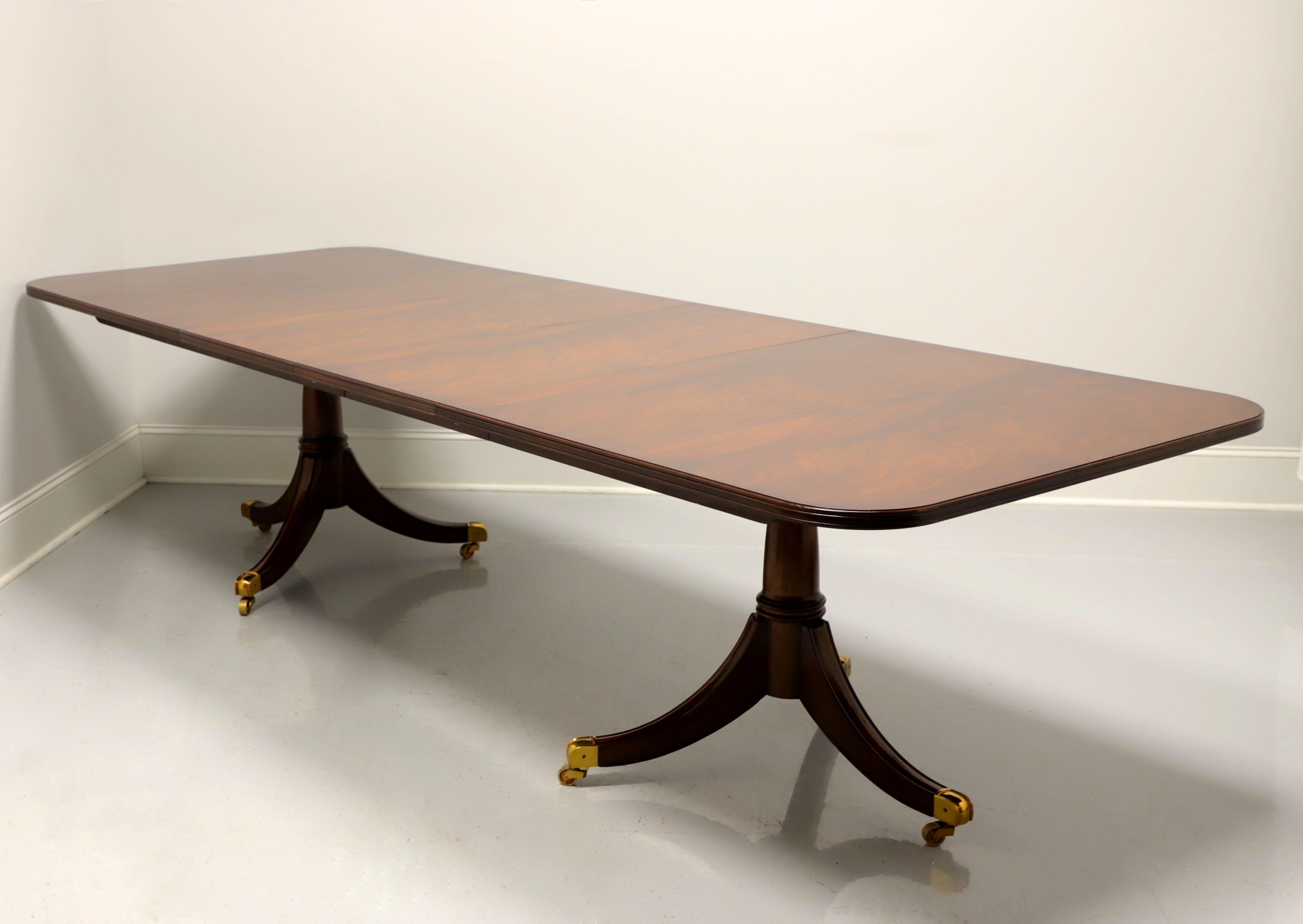 Metal MAITLAND SMITH Regency Flame Mahogany Double Pedestal Dining Table