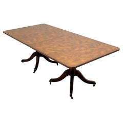 MAITLAND SMITH Regency Flame Mahogany Double Pedestal Dining Table