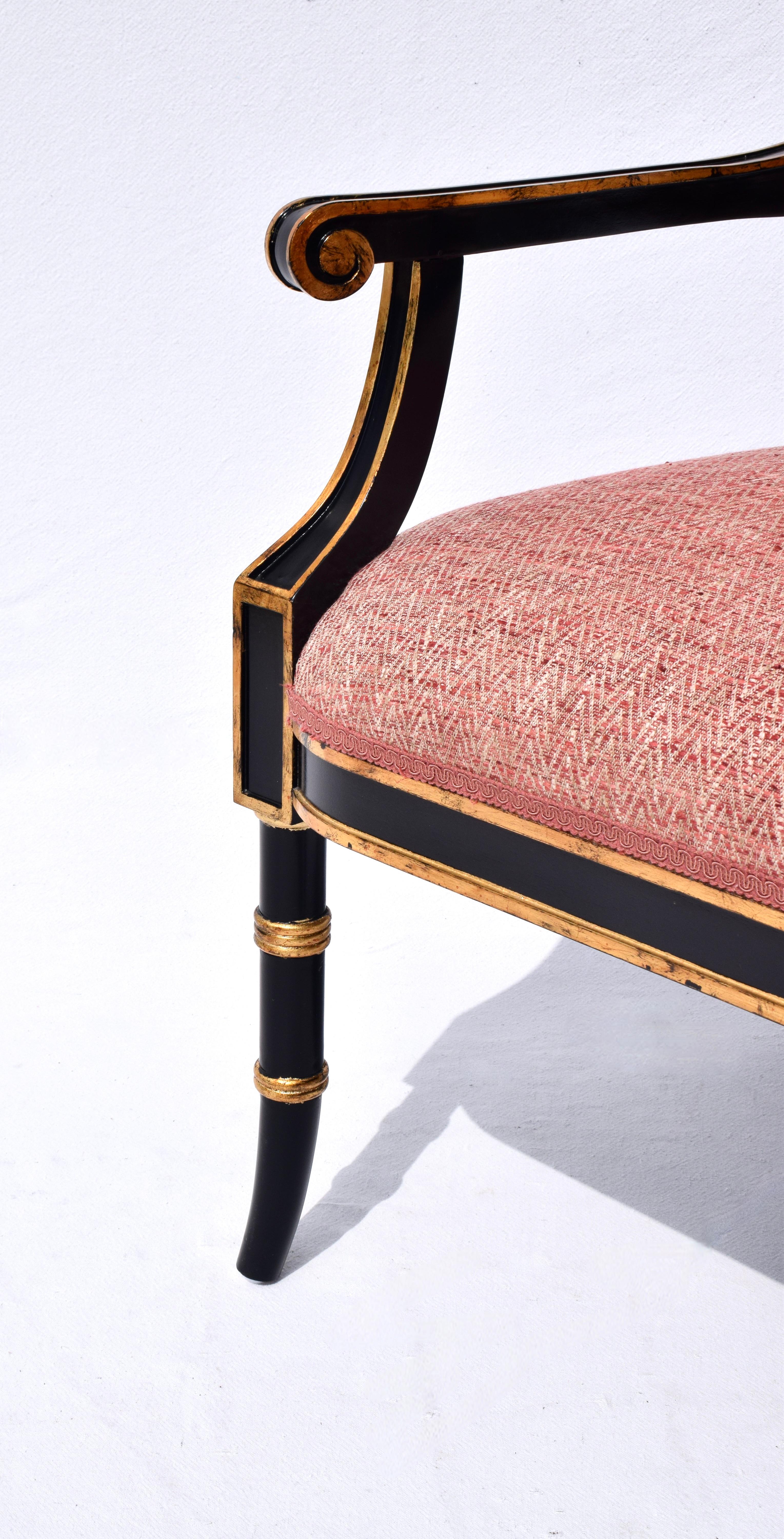 Maitland Smith Regency Open Arm Lounge Chair 3