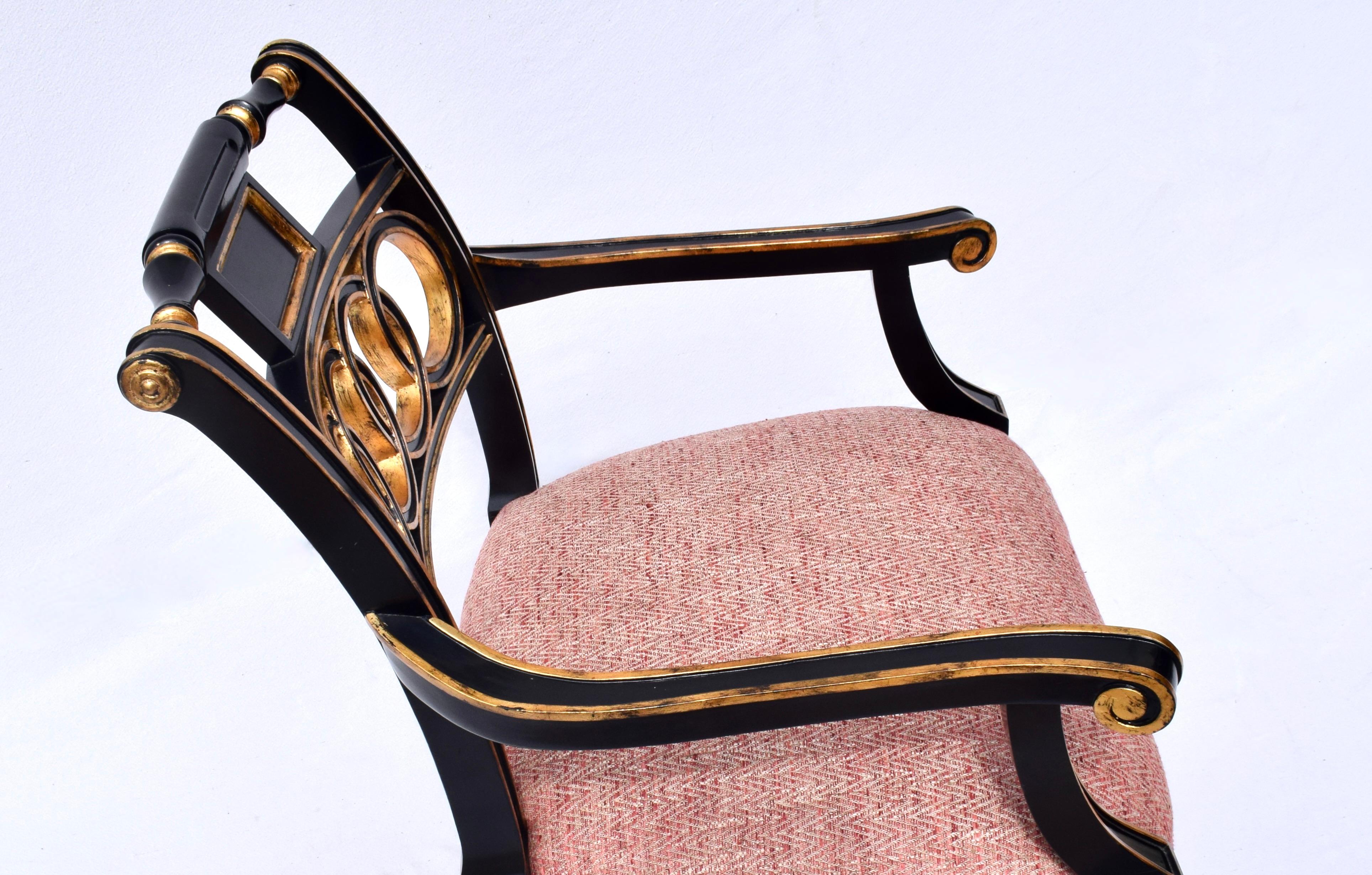 Maitland Smith Regency Open Arm Lounge Chair 5