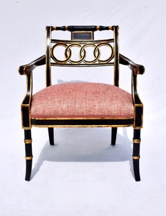 Maitland Smith Regency Open Arm Lounge Chair