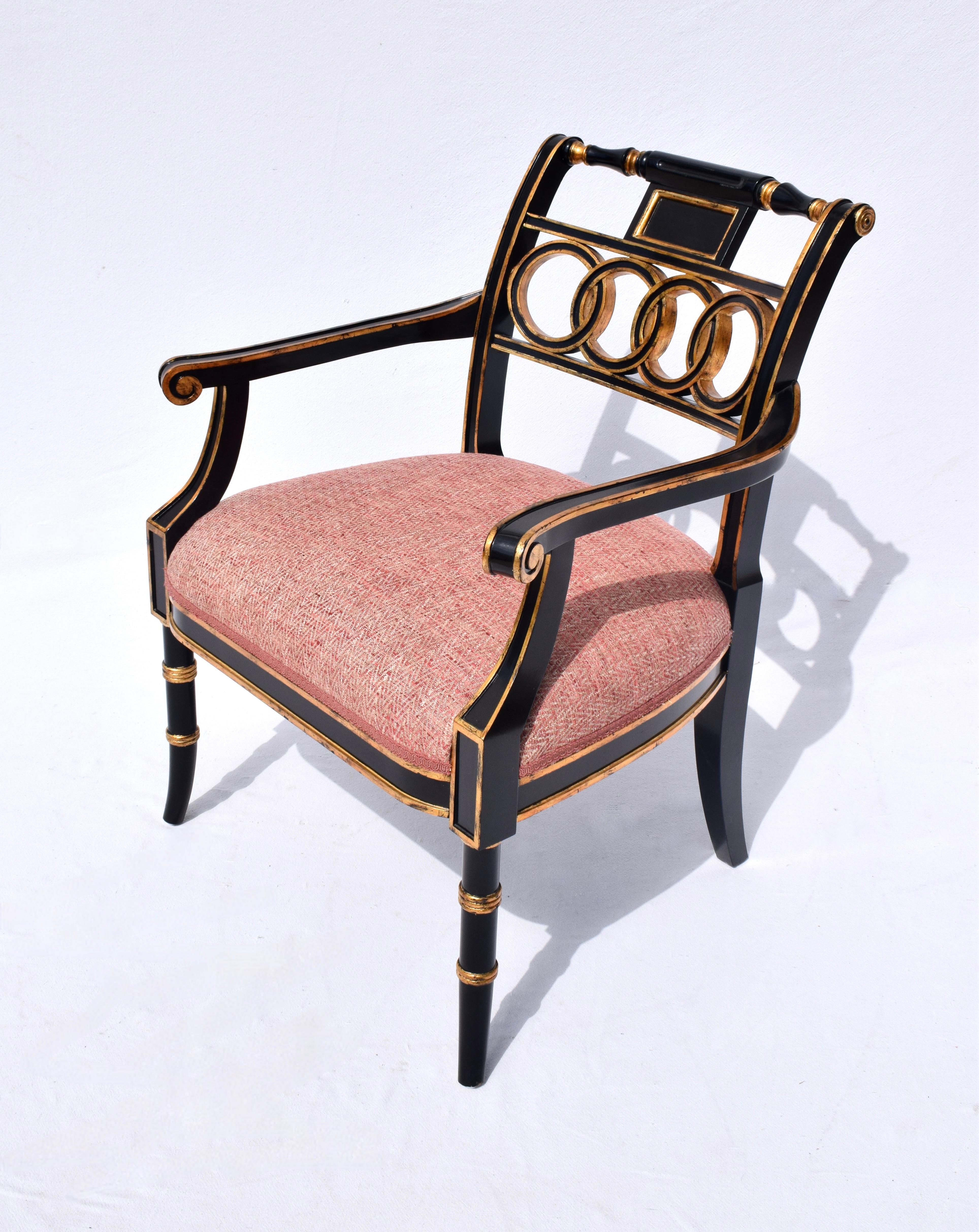 Maitland Smith Regency Open Arm Lounge Chair 2