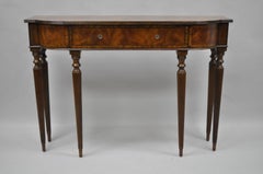 Maitland-Smith Regency Sheraton Mahogany Narrow Console Sofa Hall Table