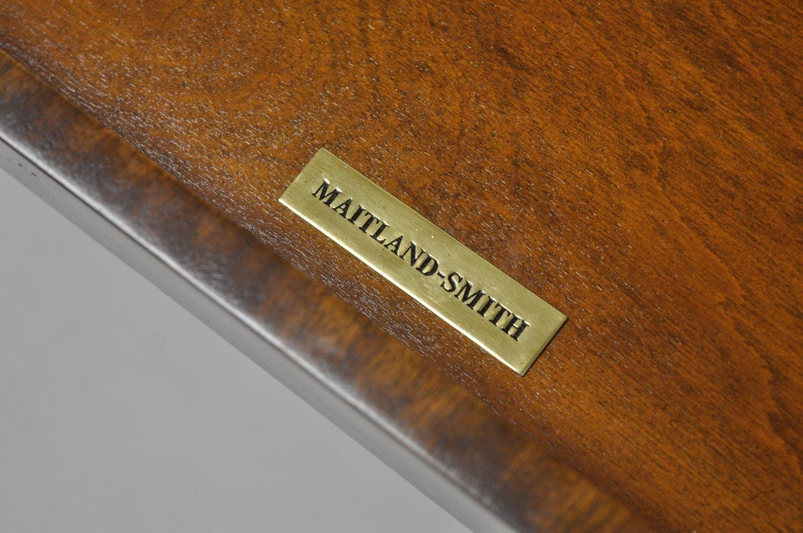 Maitland-Smith Regency Sheraton Mahogany Narrow Console Sofa Hall Table 2