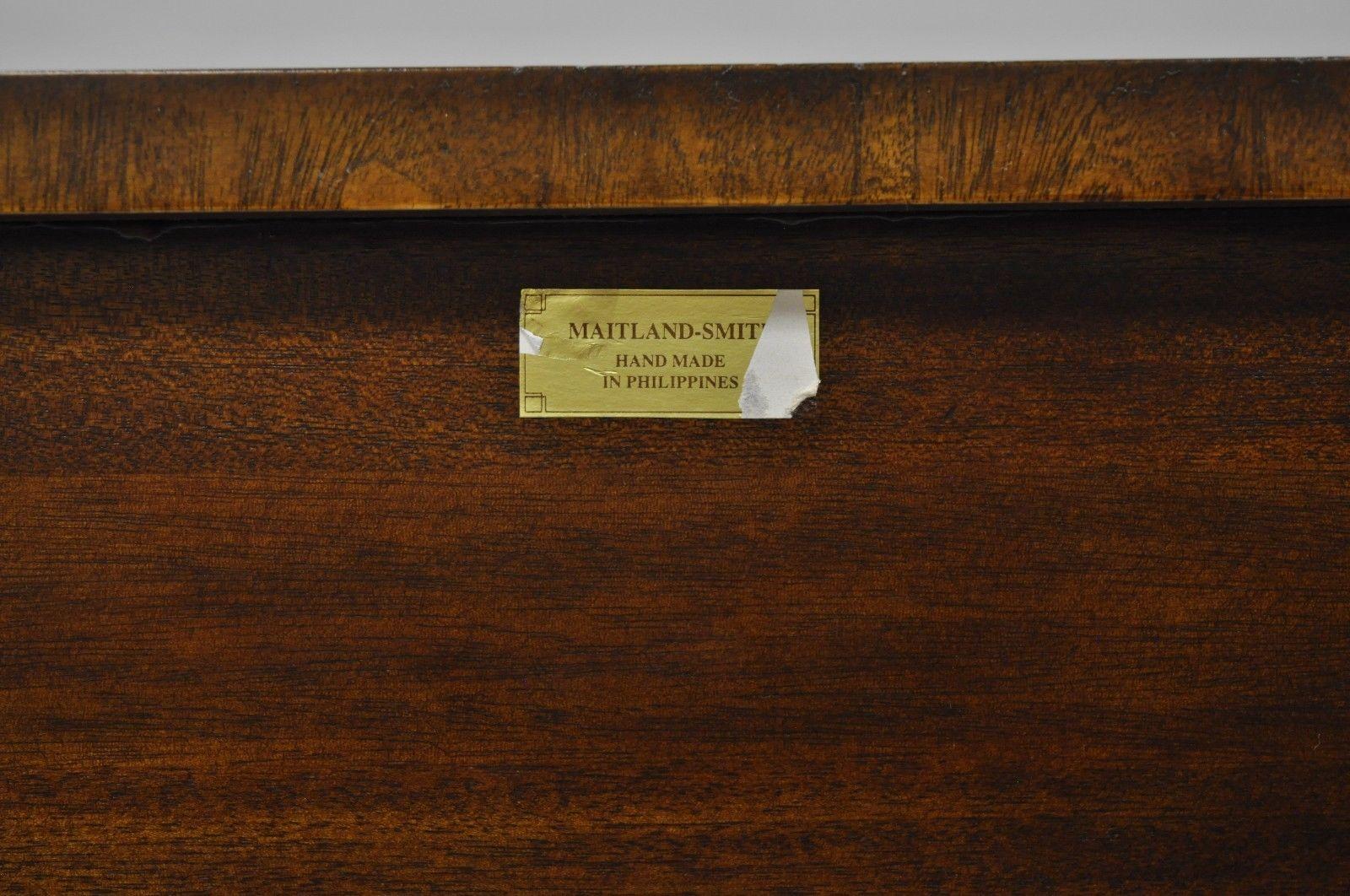 Maitland-Smith Regency Sheraton Mahogany Narrow Console Sofa Hall Table 3