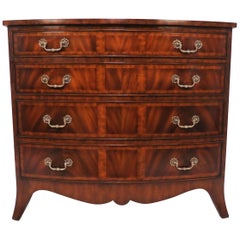 Maitland-Smith Regency Style Bow Front Mahogany Inlaid Chest