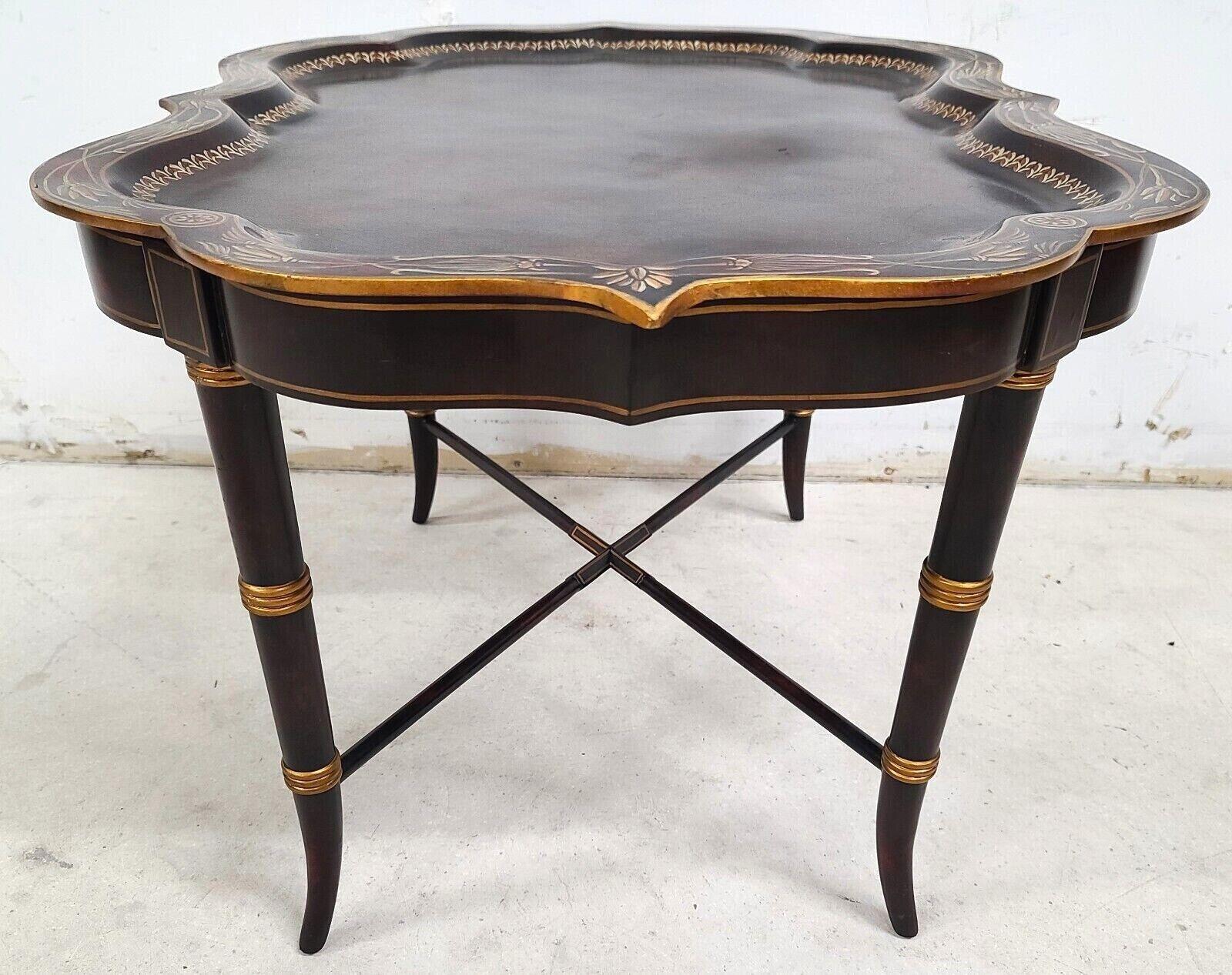 Maitland Smith Regency Style Faux Bamboo Coffee Tray Table 5