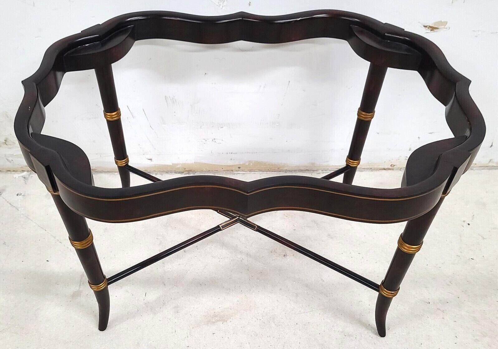 Late 20th Century Maitland Smith Regency Style Faux Bamboo Coffee Tray Table