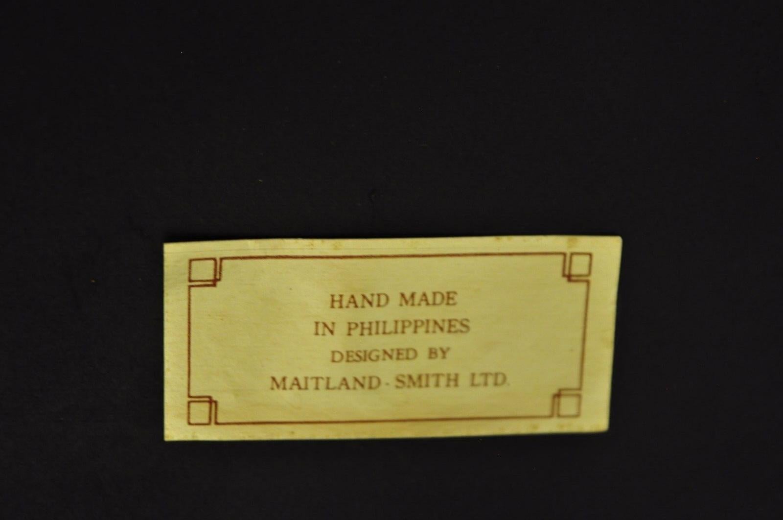 Maitland Smith, stile reggenza, ha intagliato un leone Cellaret in mogano con una base in cuoio. in vendita 5