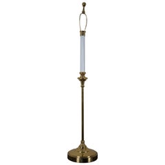 Maitland Smith Regency Style Polished Brass Candlestick Buffet Table Lamp