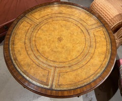 Maitland-Smith Regency Style Round Drum Table or Center Table w/ Ormolu Mounts