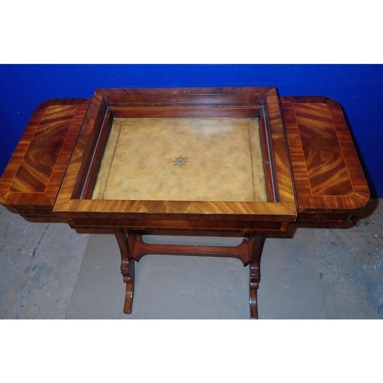 Maitland Smith Reversible Inlaid Backgammon Chess/Checkers Game Table