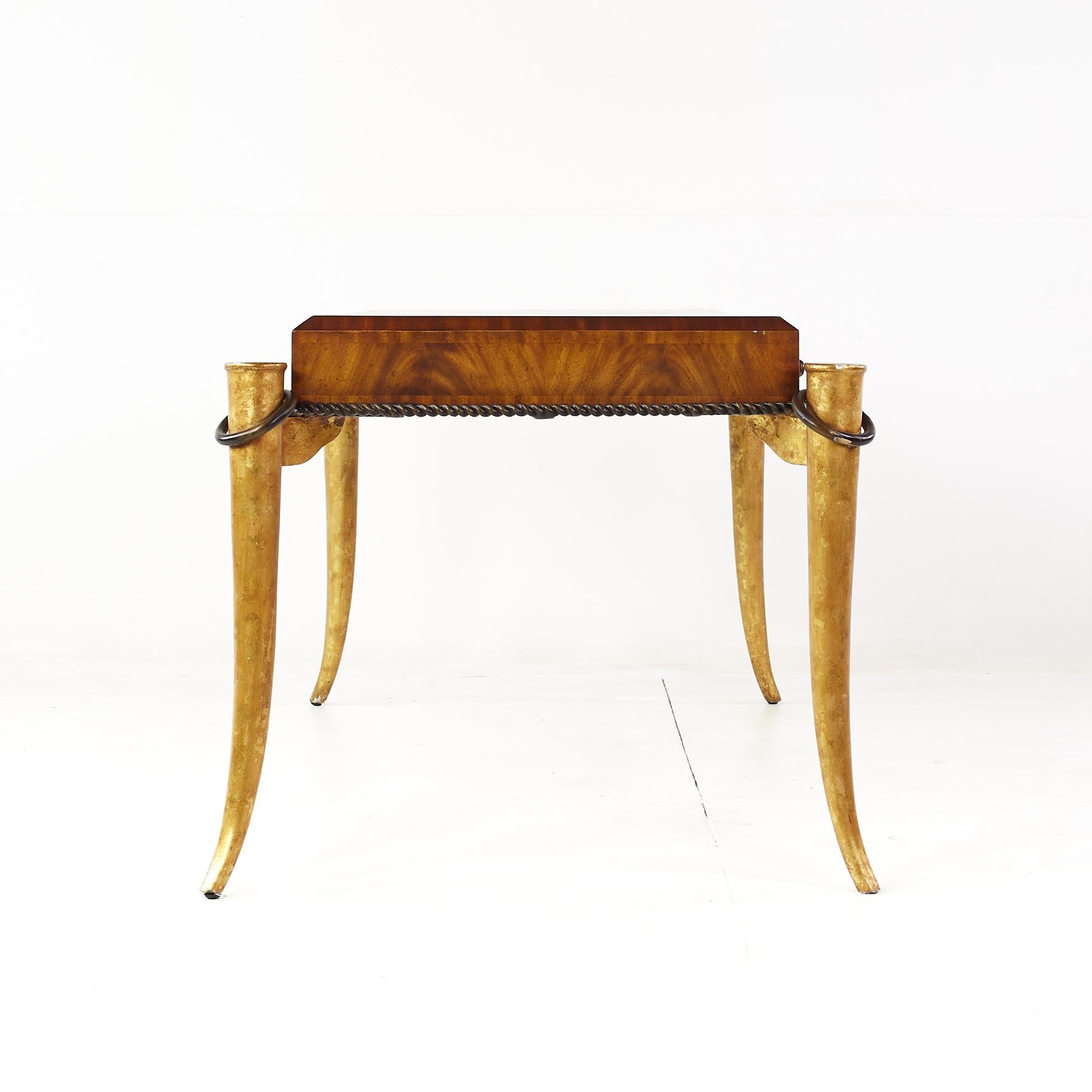 American Maitland Smith Rosewood and Faux Tusk Desk