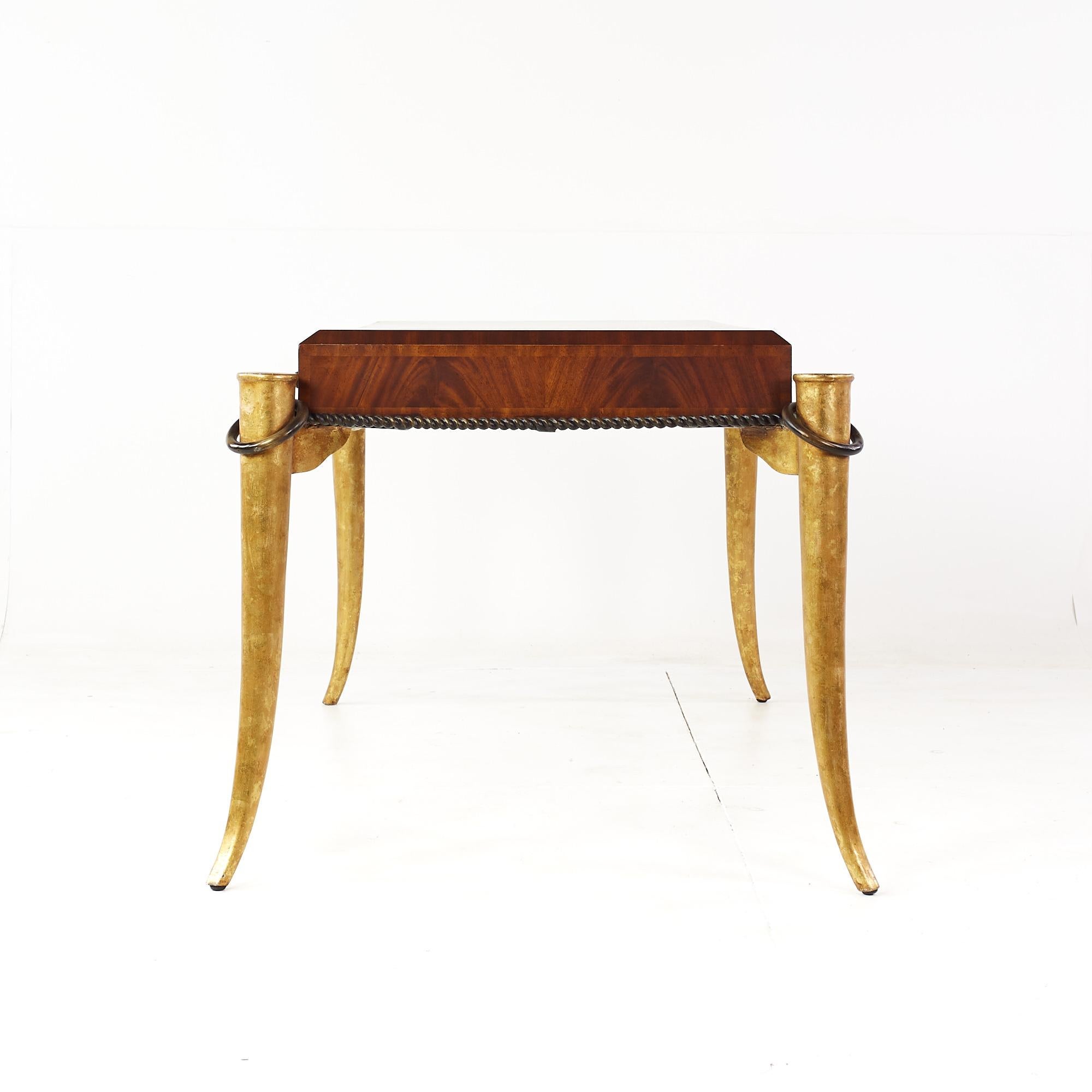 Contemporary Maitland Smith Rosewood and Faux Tusk Desk