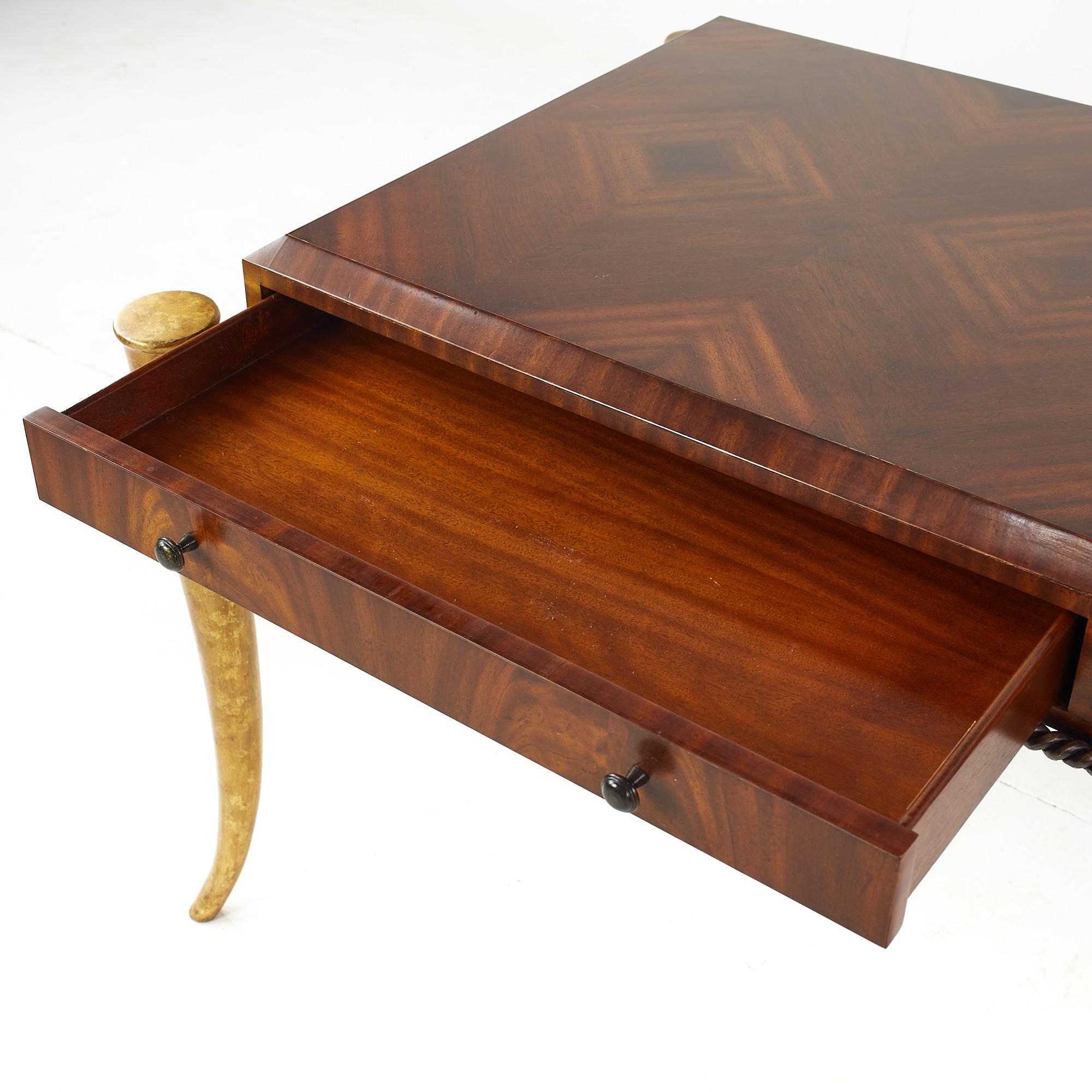 Maitland Smith Rosewood and Faux Tusk Desk 1