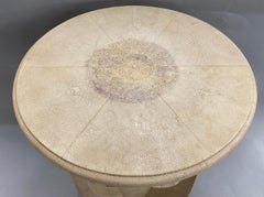 Maitland-Smith Round Shagreen Style Three Legged Side Table