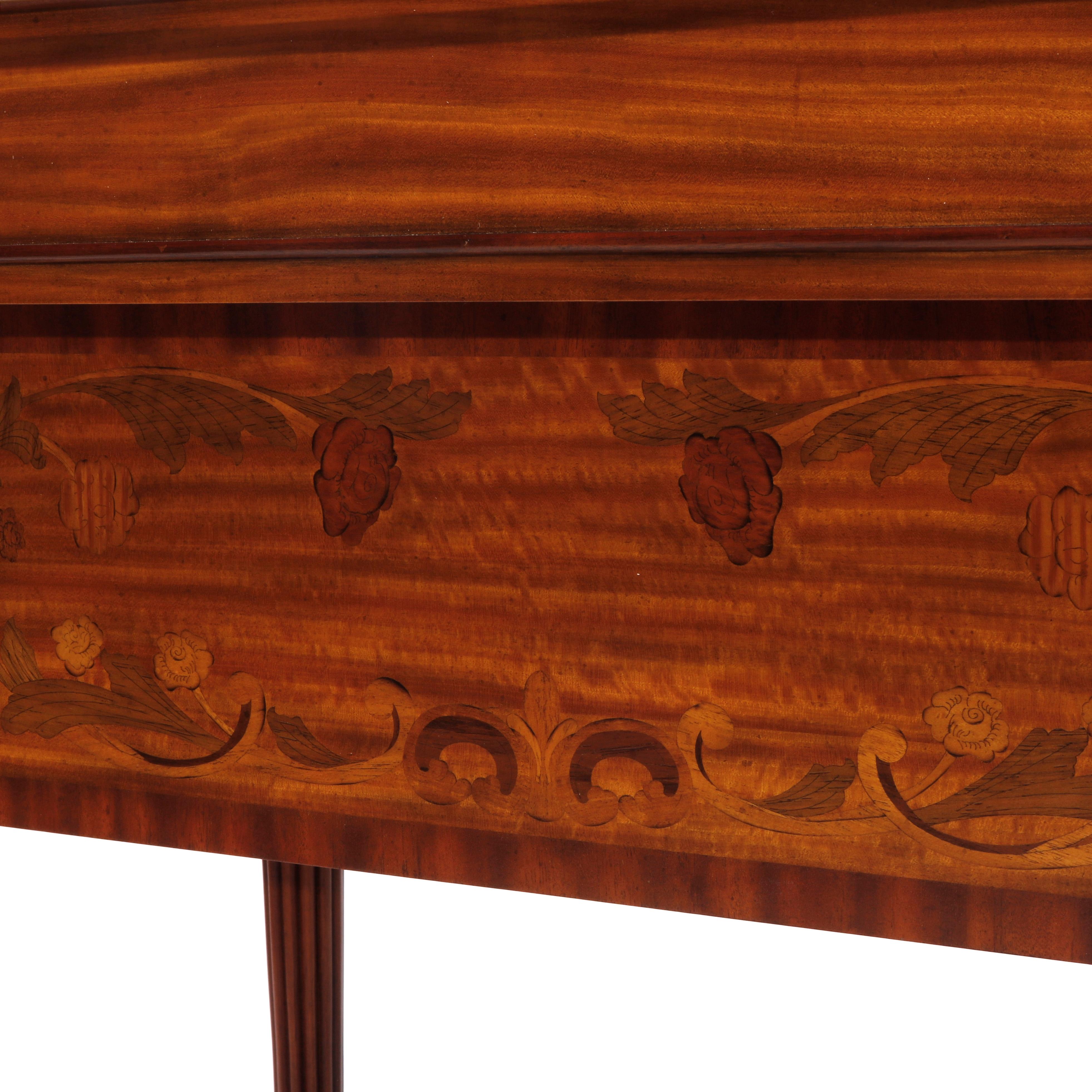 Maitland Smith Satinwood Cellarette with Floral Marquetry Inlay, 20th C 12