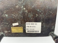 Maitland Smith Seated Monkey Signed Box or Humidor with Removable Lid