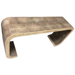 Maitland Smith Shagreen Waterfall Console Table