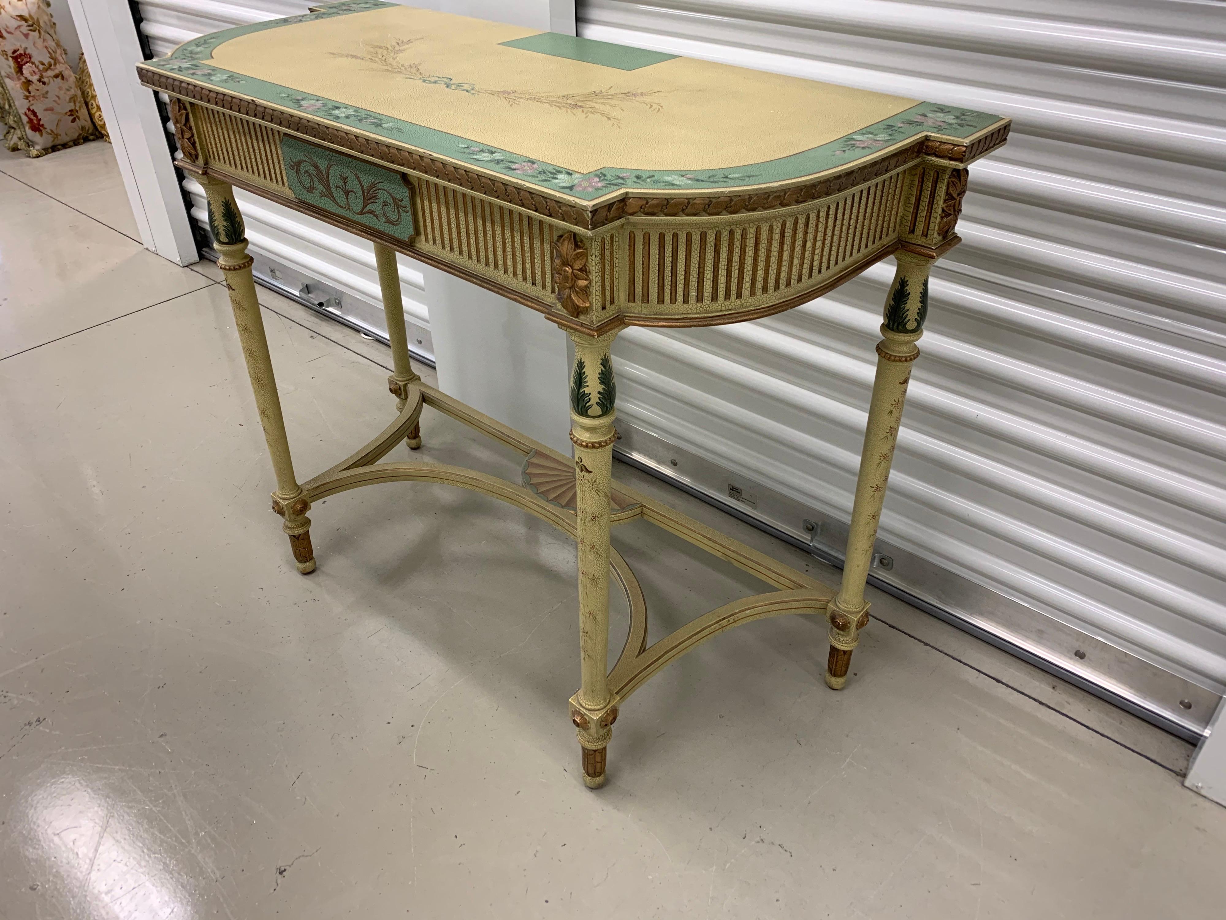 Maitland Smith Signed Hand Painted Console Table Bar 3