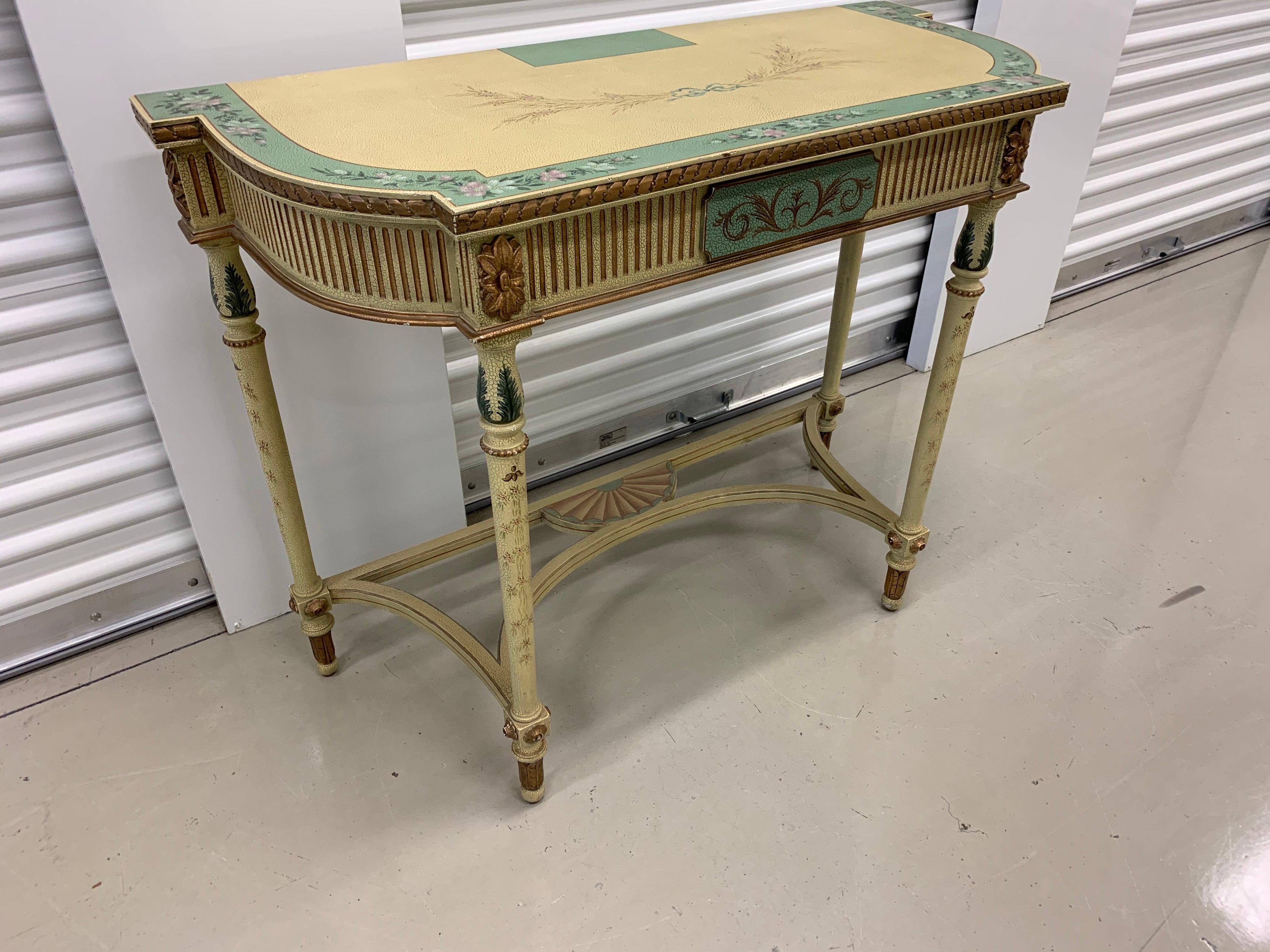 Maitland Smith Signed Hand Painted Console Table Bar 4