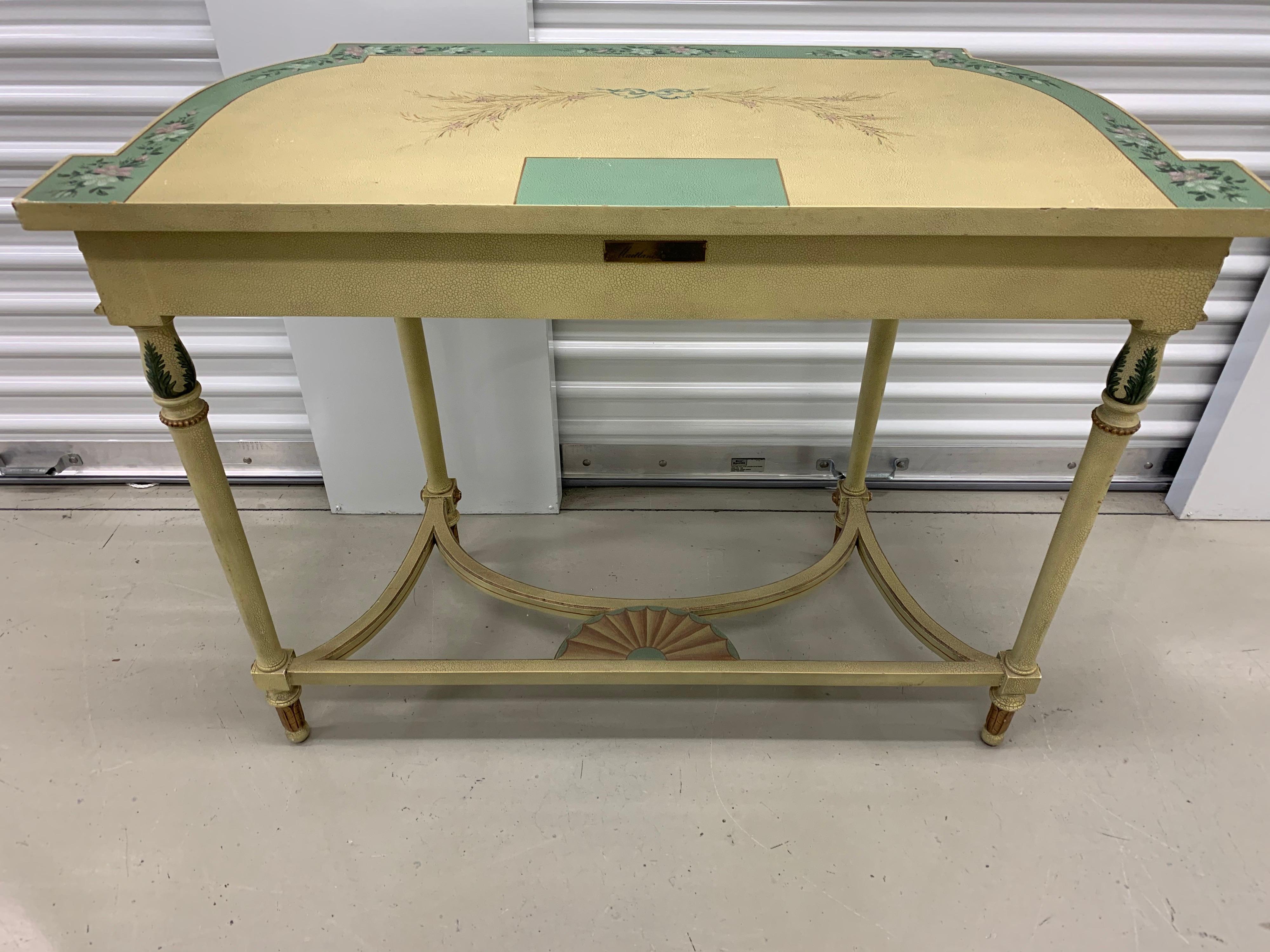 Maitland Smith Signed Hand Painted Console Table Bar 11