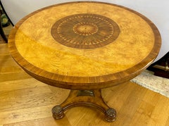 Maitland Smith Signed Round Center Foyer Dining Game Table