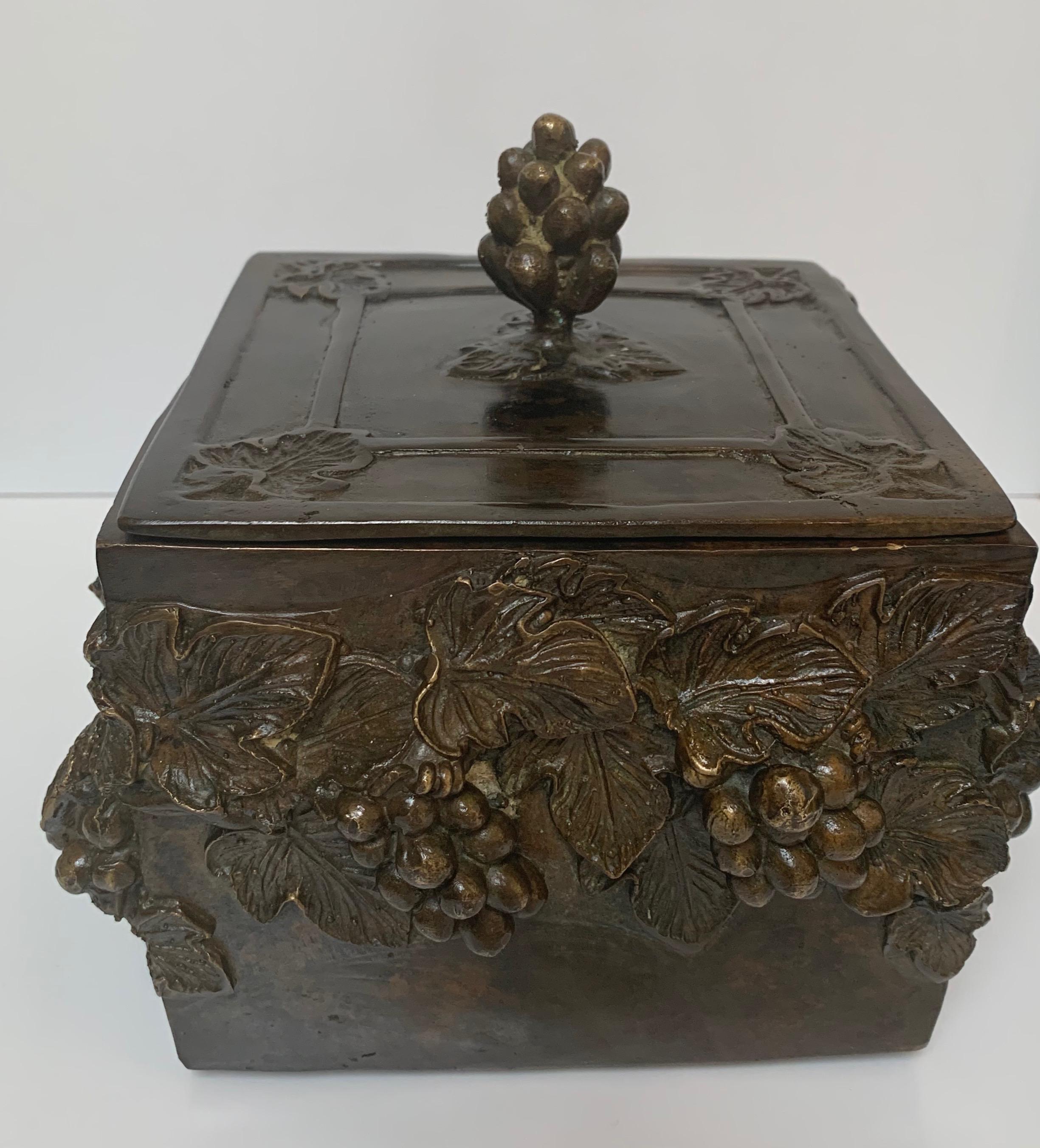 Solid bronze box by Maitland-Smith, circa 1970.