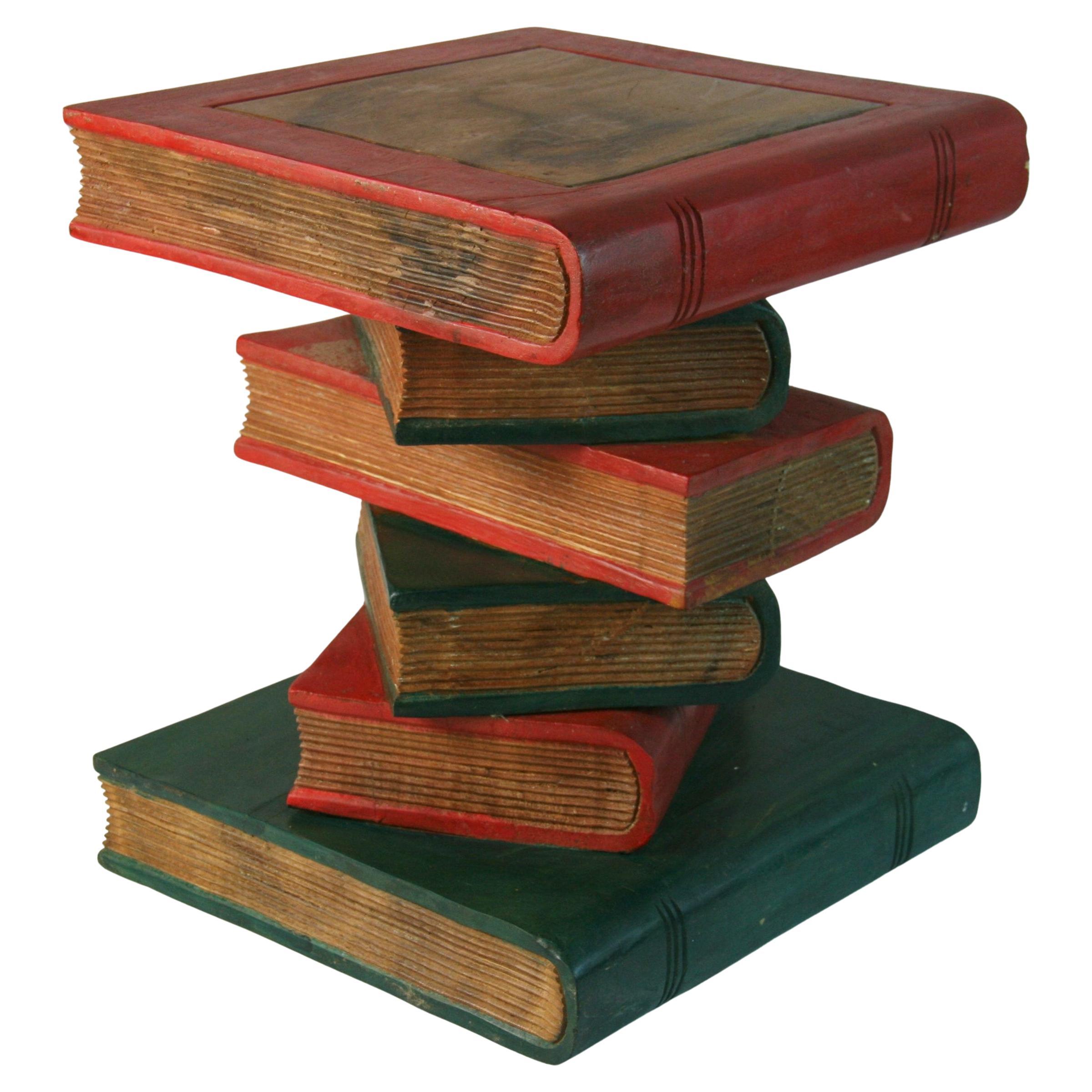 Maitland Smith Solid Wood Stacked Book End Table