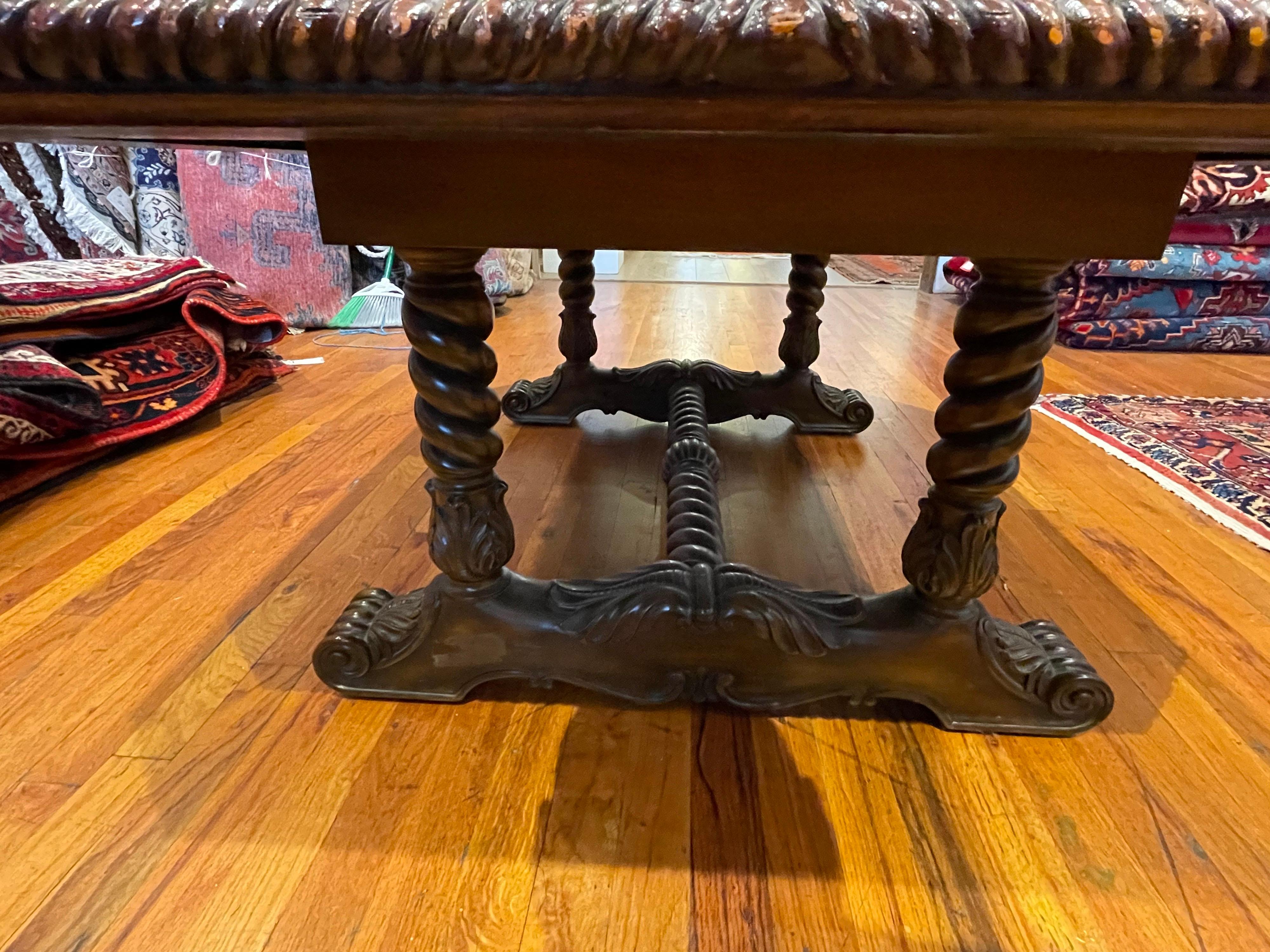 Maitland Smith Spanish Style Coffee Table In Good Condition In San Diego, CA