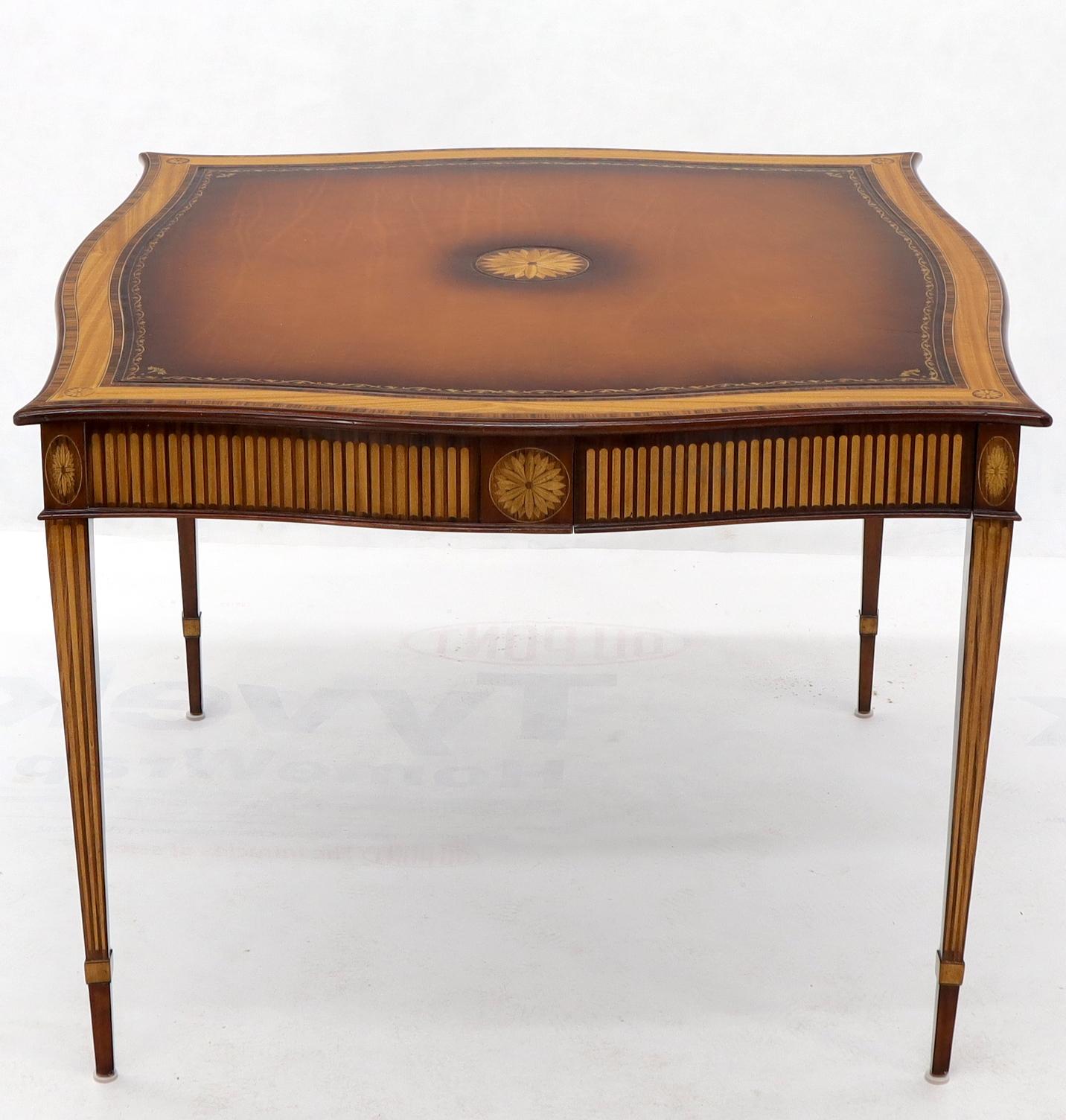 Federal Maitland Smith Square Inlay Game Table with Four Drawers