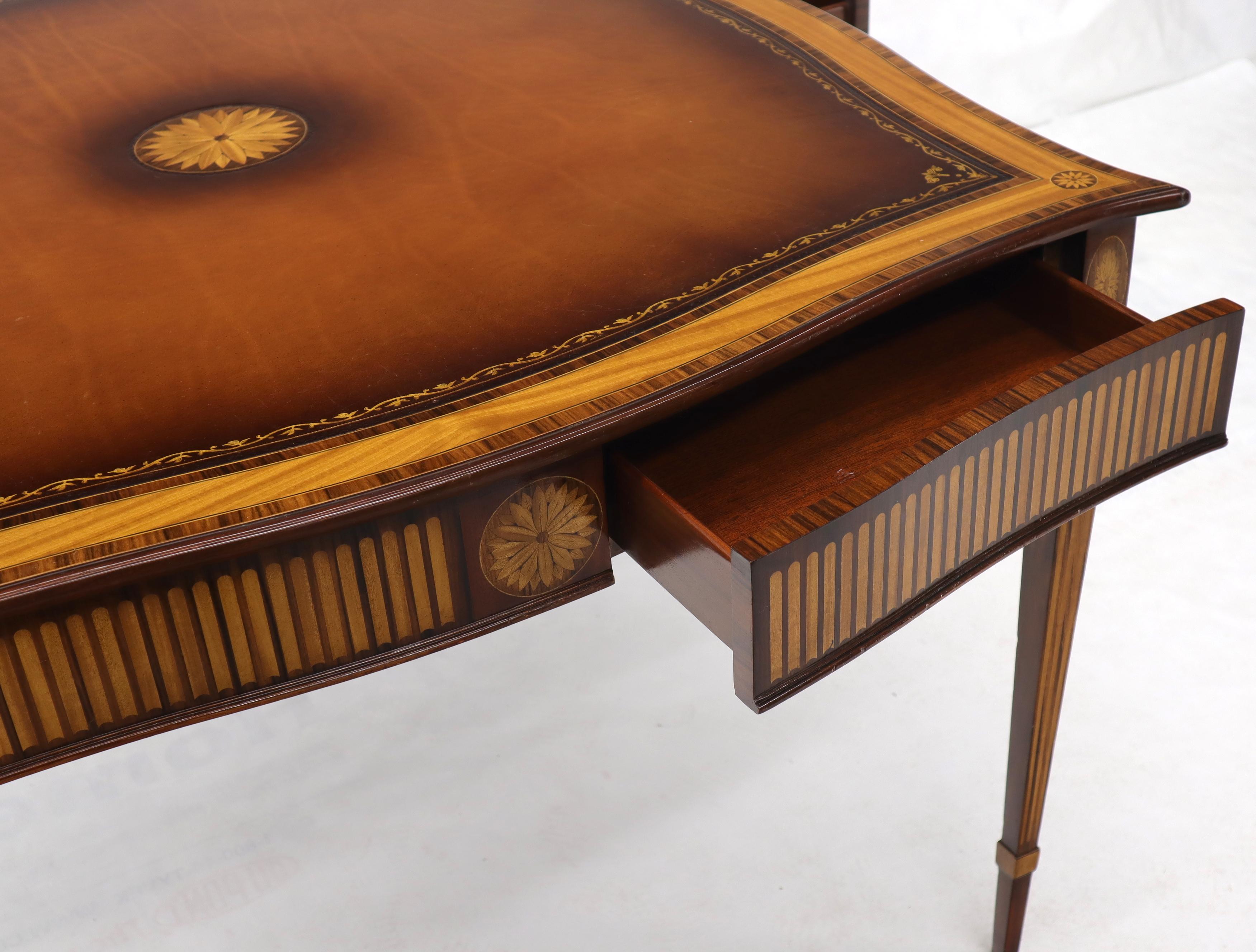 20th Century Maitland Smith Square Inlay Game Table with Four Drawers