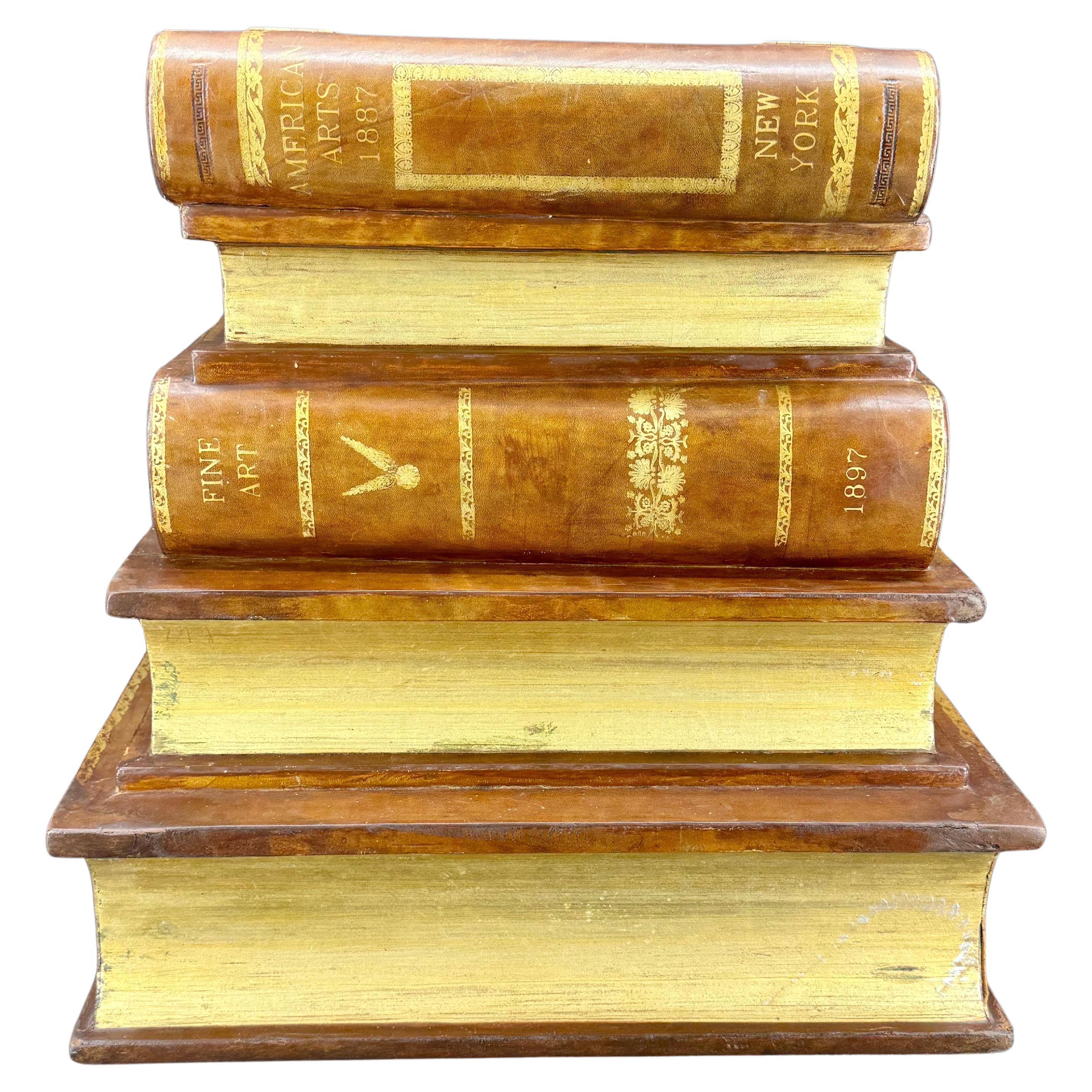 Maitland Smith Stacked Book Side Table with Storage 5