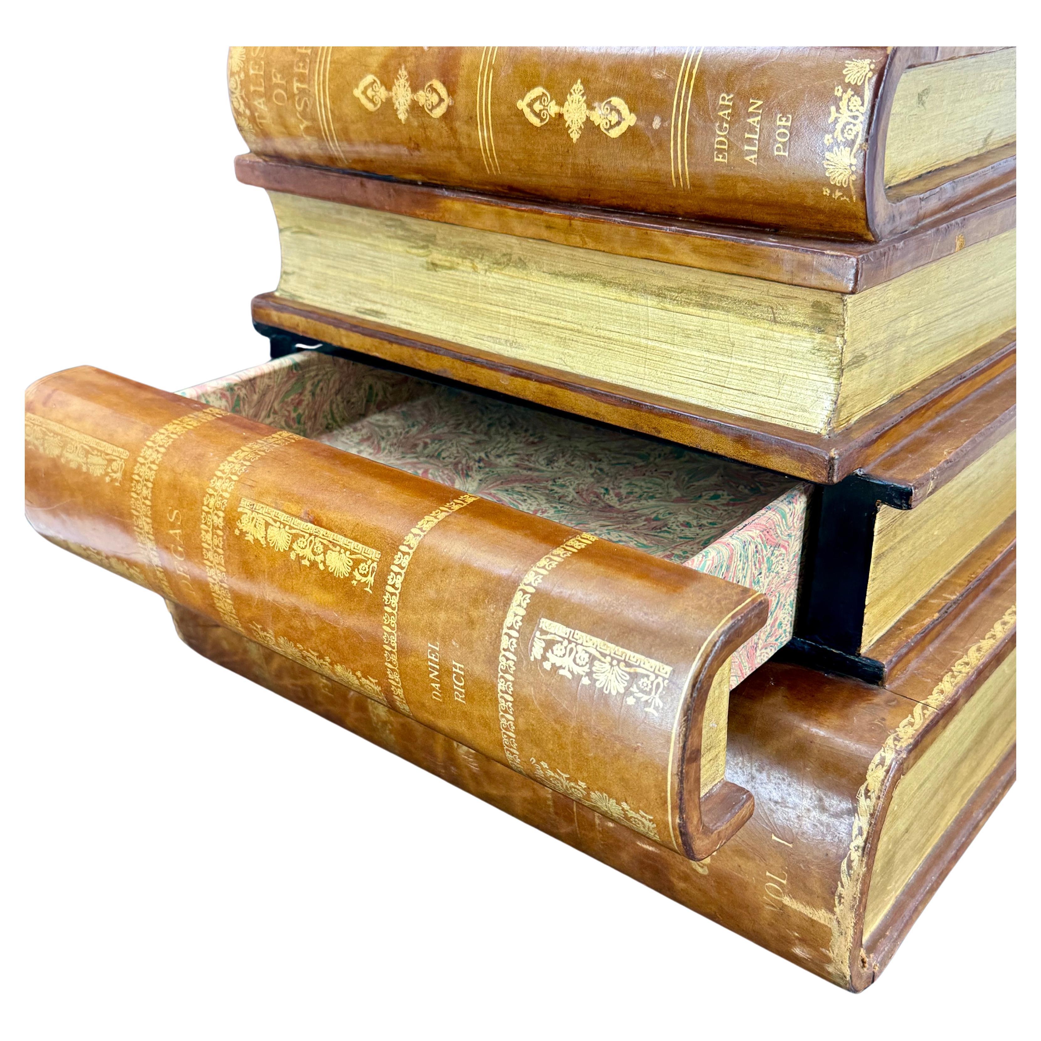 Maitland Smith Stacked Book Side Table with Storage 6