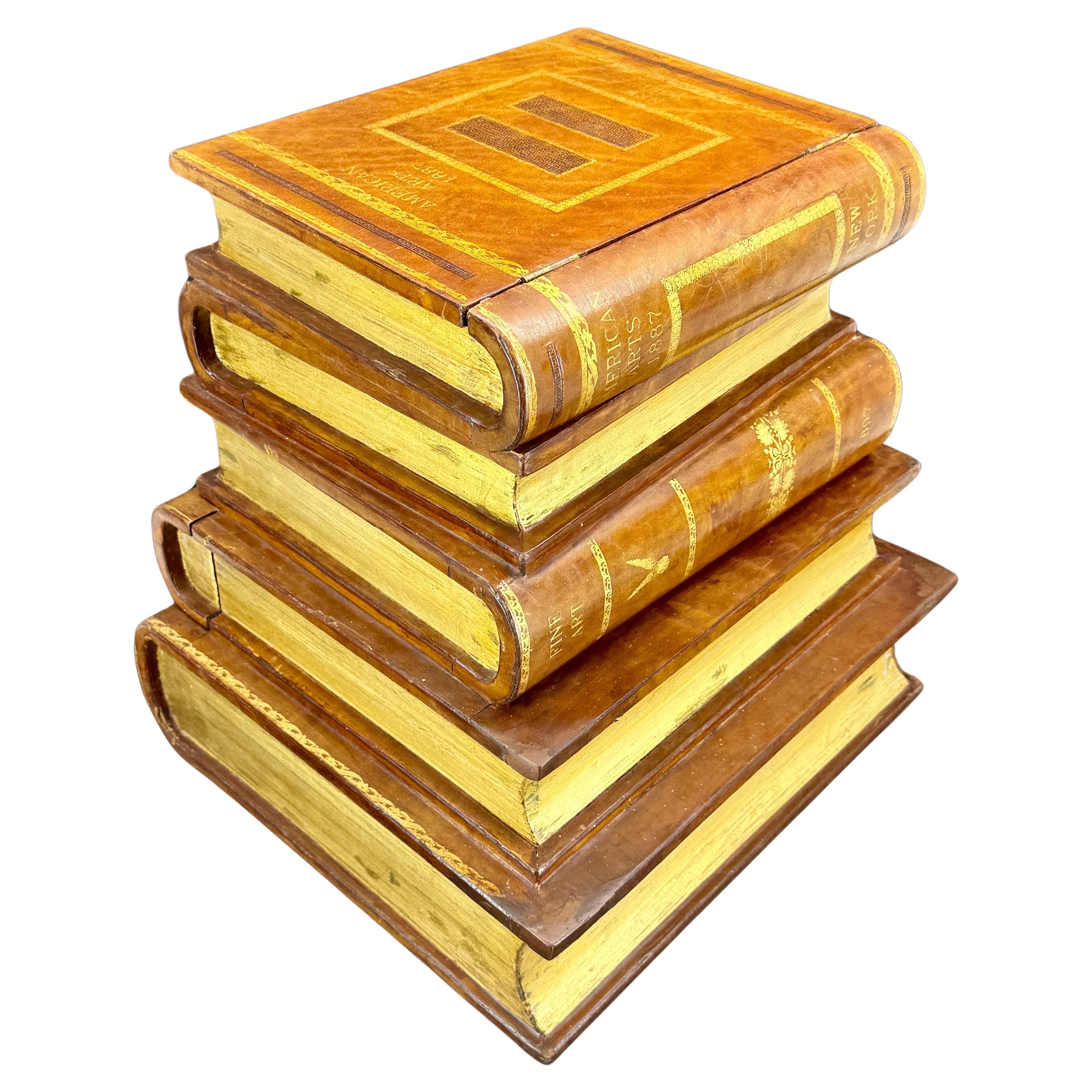 Maitland Smith Stacked Book Side Table with Storage 2