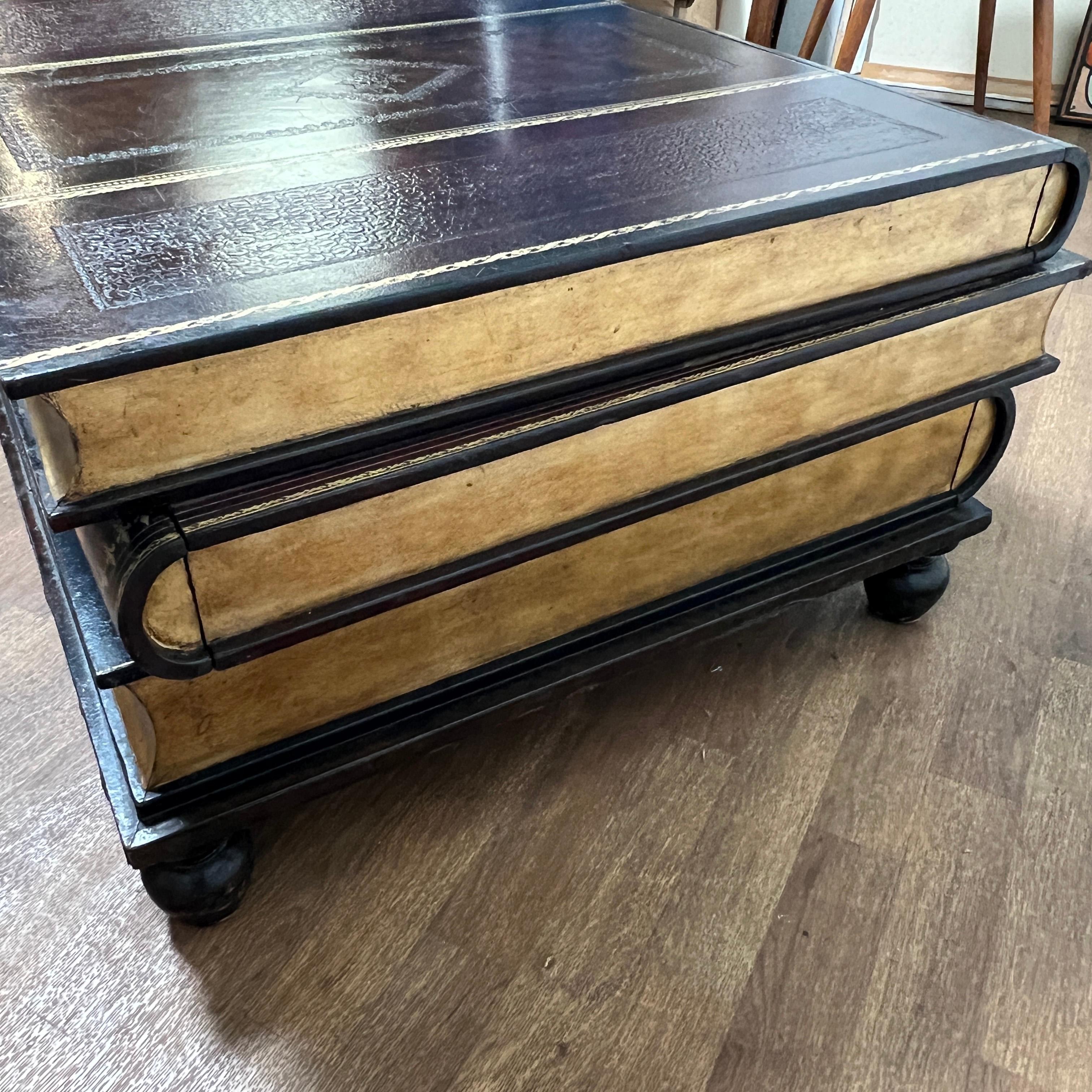 Maitland-Smith Stacked Leather Folio (Book) Form Coffee Table 3