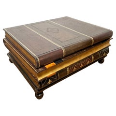 Maitland-Smith Stacked Leather Folio (Book) Form Coffee Table